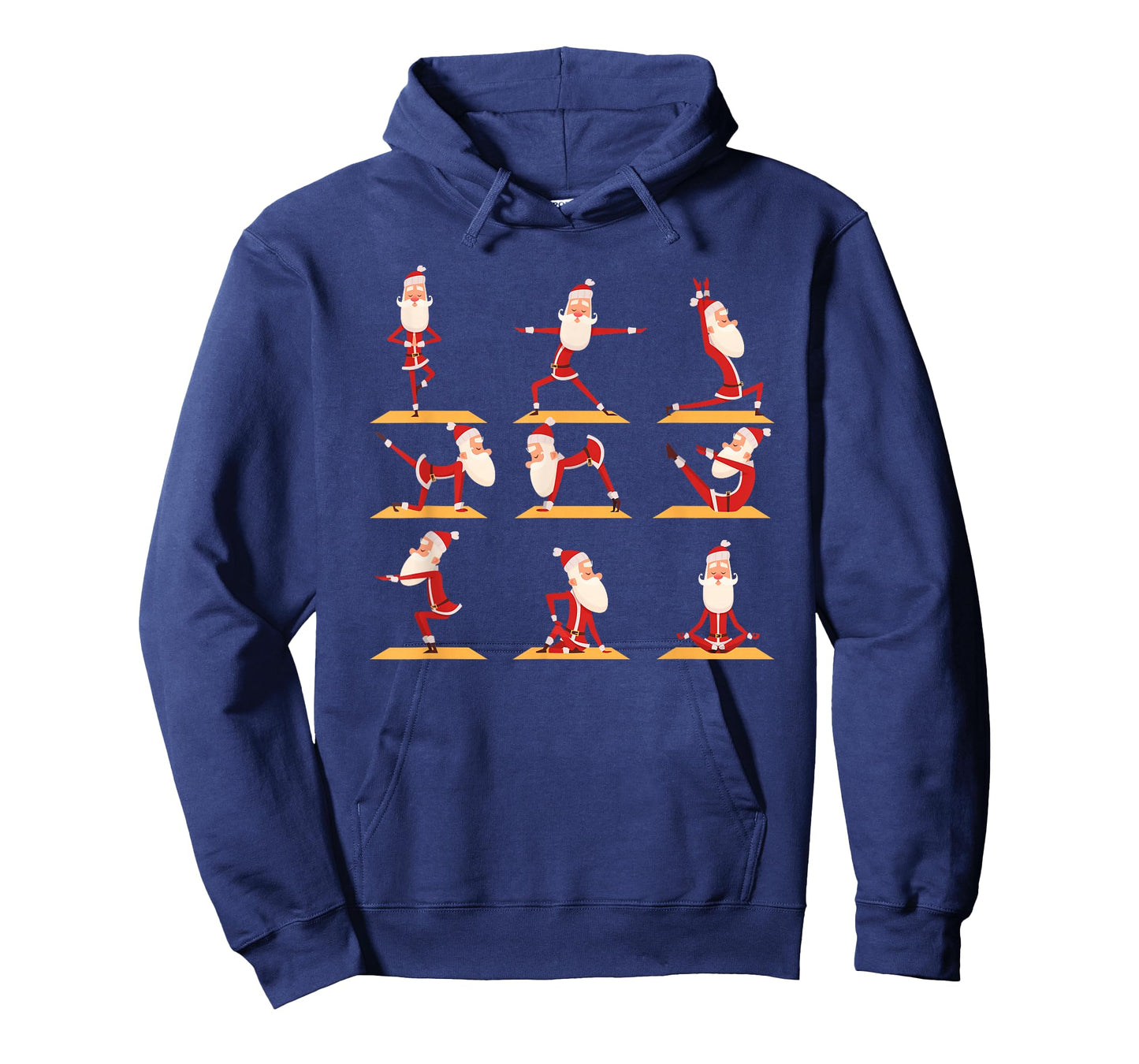 Santa Doing Yoga Exercises Poses Meditation Christmas Yoga T-Shirt
