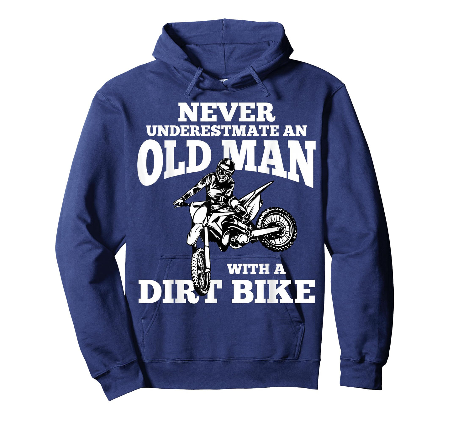 Never Underestimate an Old Man with a Dirt Bike Funny Gifts T-Shirt Small