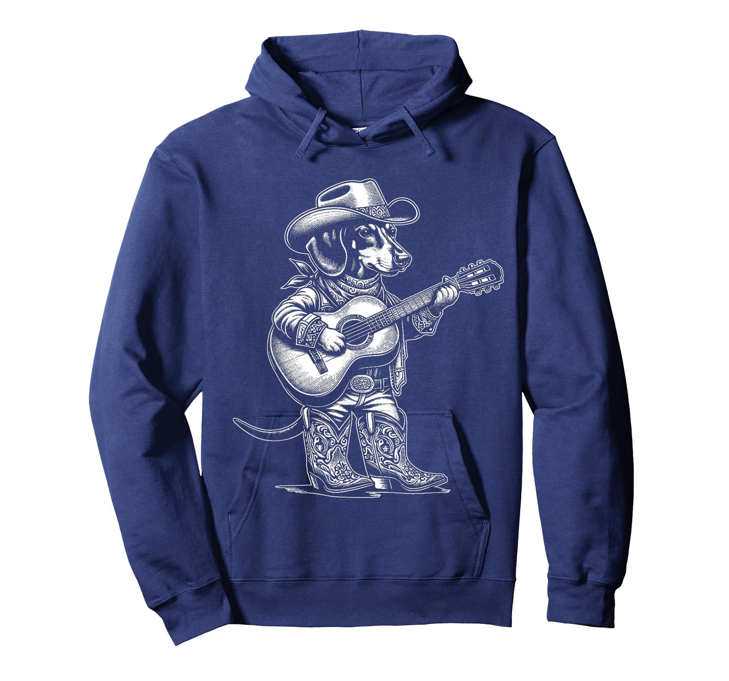 Dachshund Dog Cowboy Guitar Musician Western Country Music T-Shirt