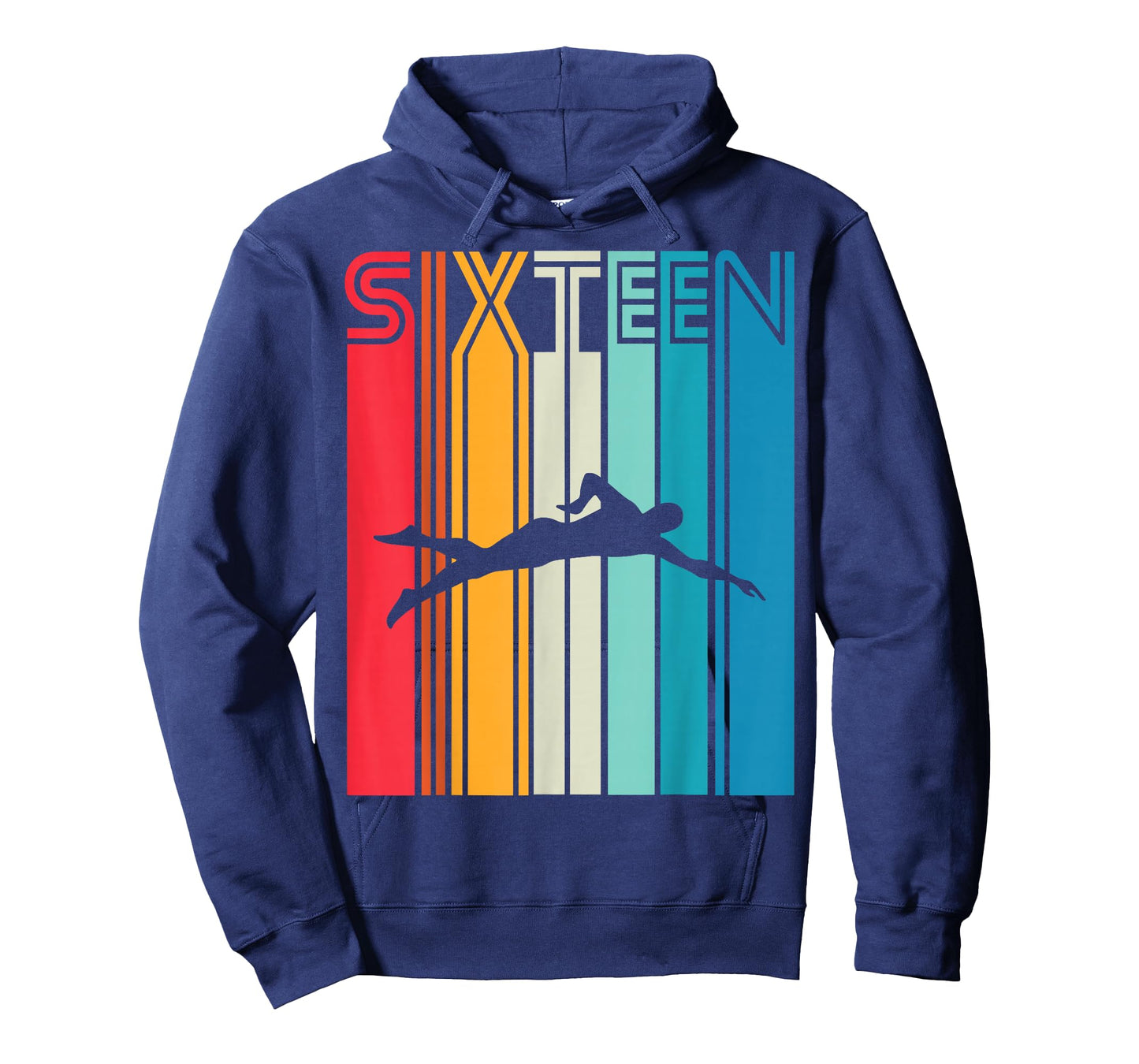 16th Birthday Gift Swimming Retro Swimmer T-Shirt