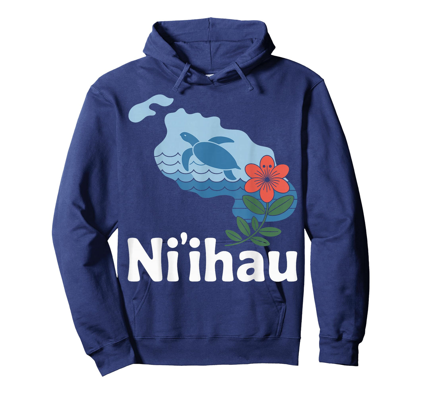 Niihau Hawaii Sea Turtle Island Flower Souvenir T-Shirt