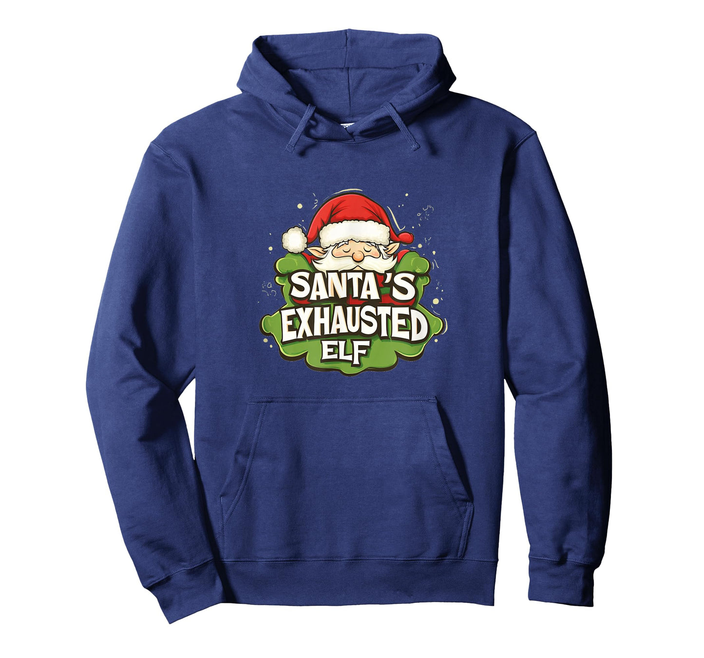 Funny Santa's Exhausted Elf Emblem T-Shirt