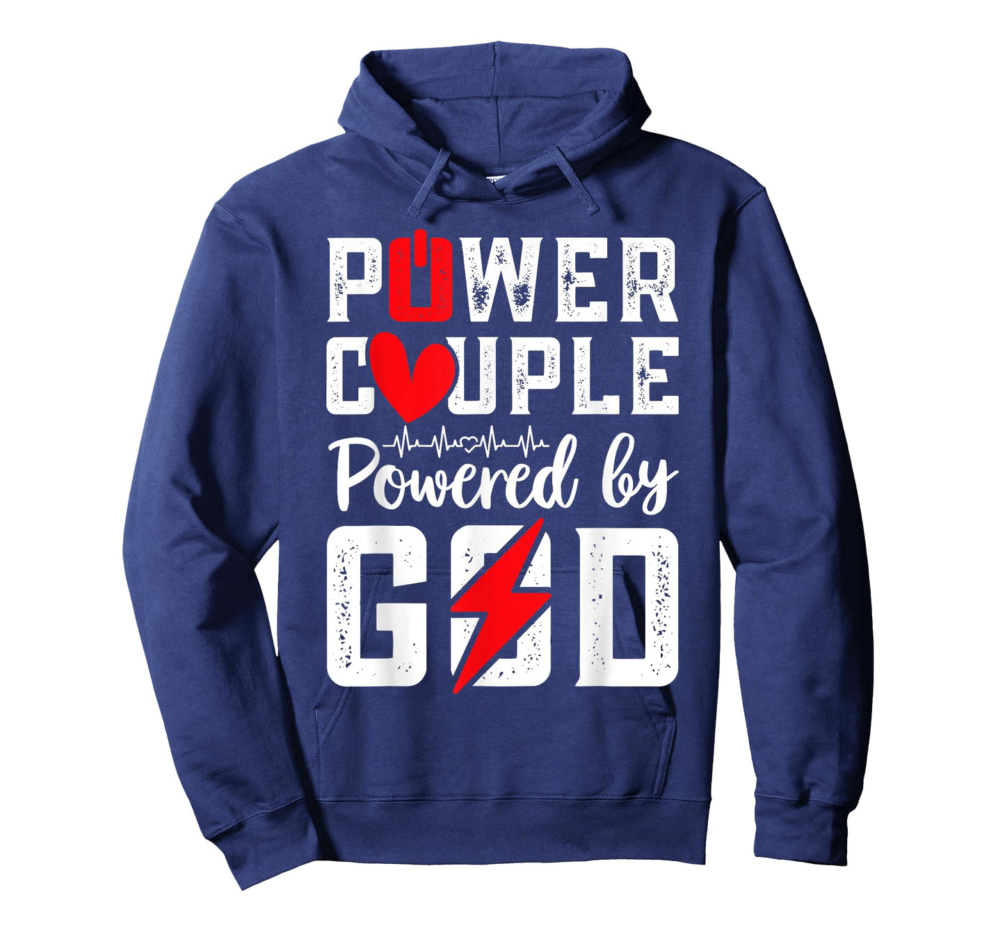 Power Couple Christian Couple Matching Christ Jesus Faith Fa T-Shirt, Small, Black