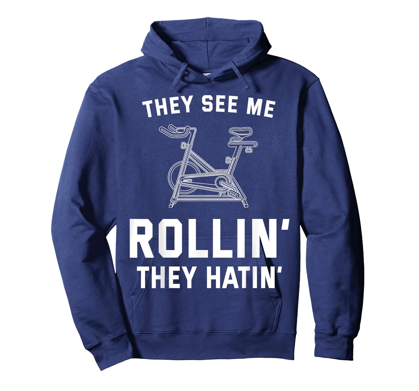 They See Me Rollin They Hatin Spin Class Funny Spinning Gym T-Shirt