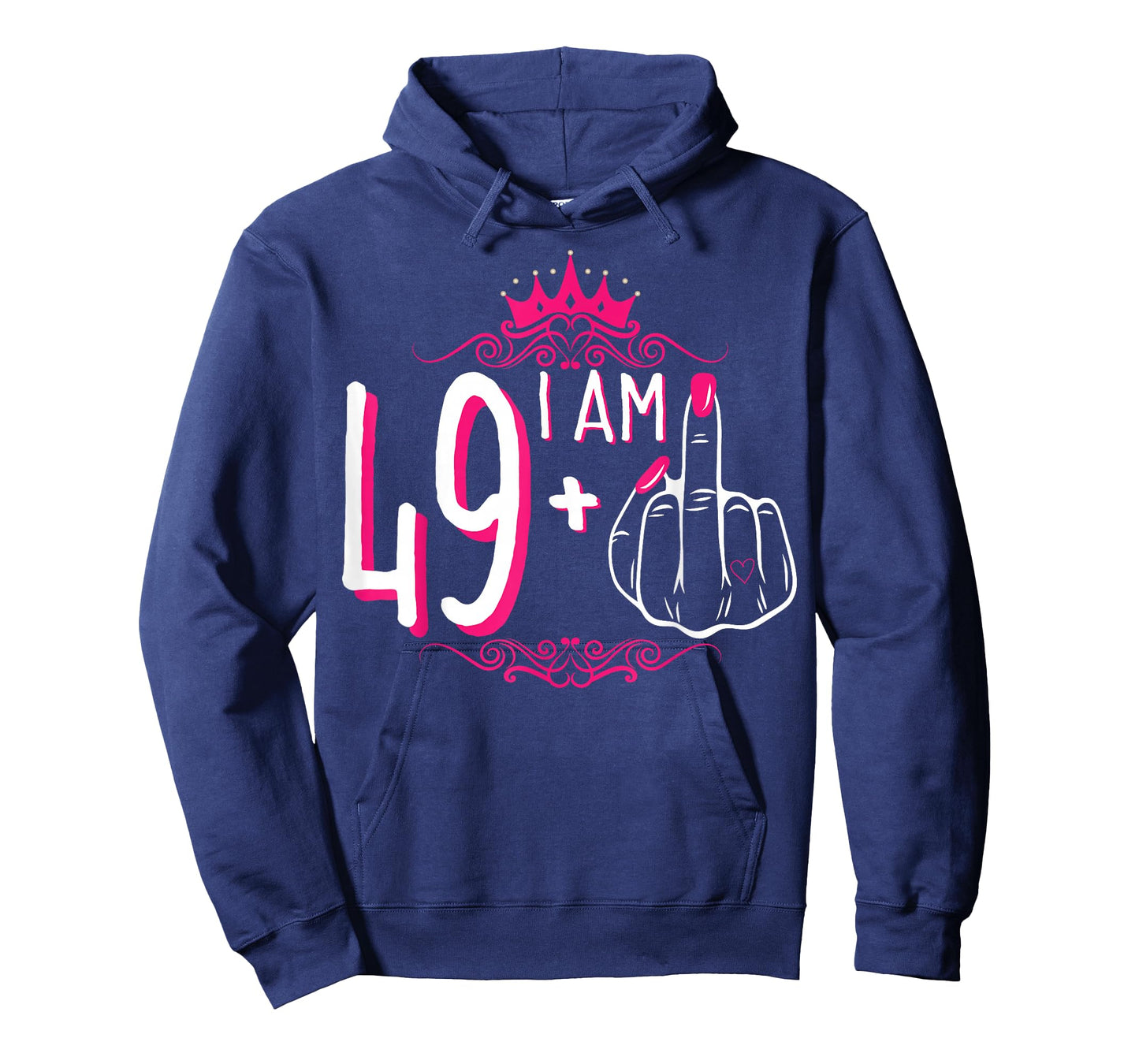 I Am 49 Plus 1 Middle Finger 49th Women's Birthday Funny Tee T-Shirt