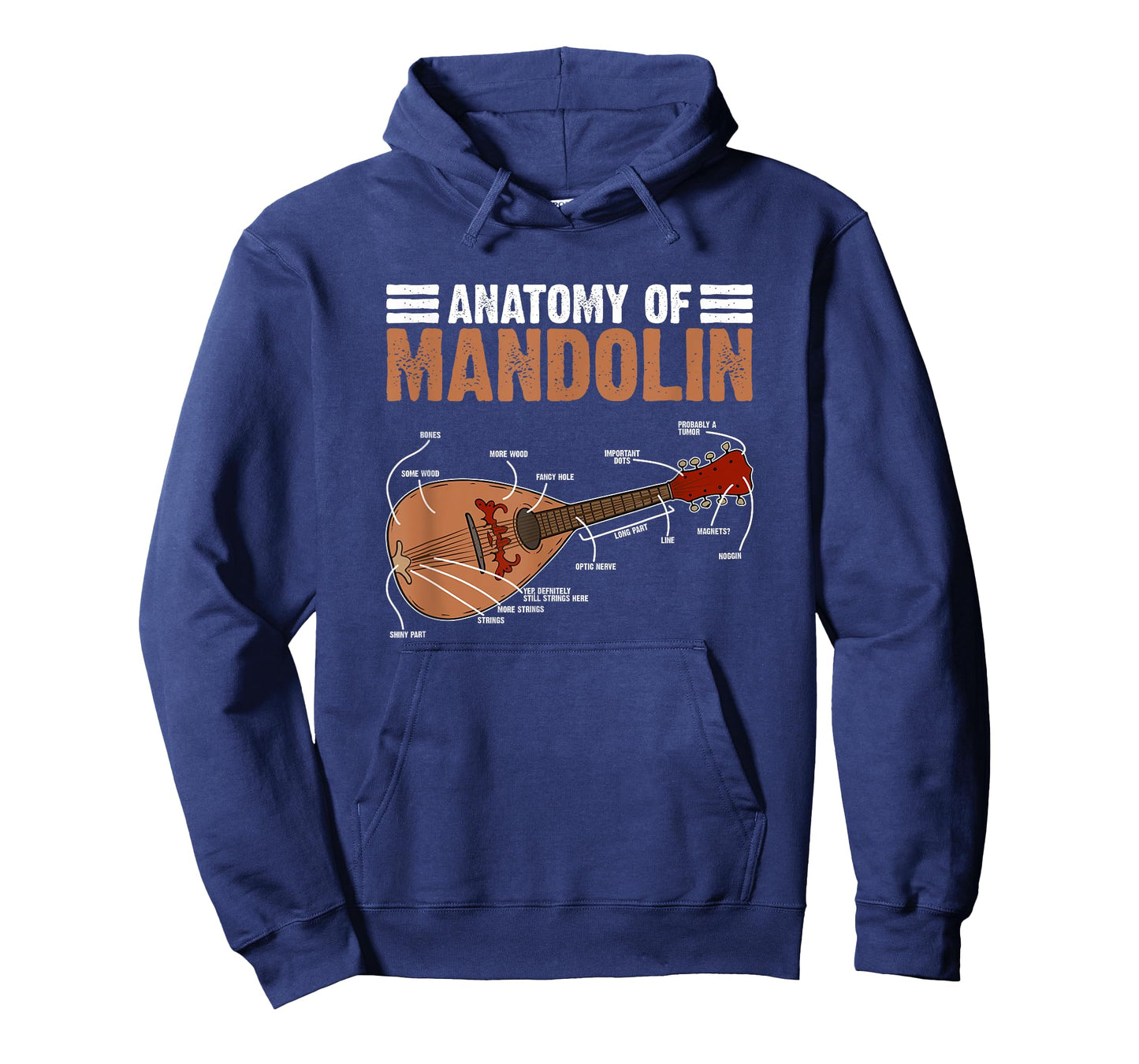 Mandolinist Country Music Bluegrass Anatomy Of Mandolin T-Shirt