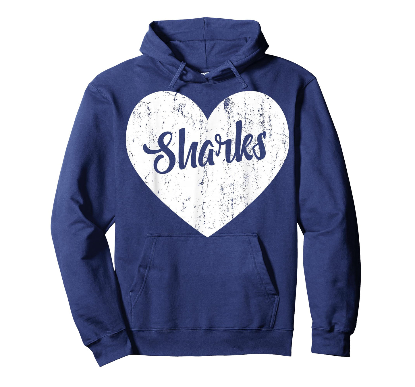 Sharks School Sports Fan Team Spirit Mascot Heart Gift T-Shirt