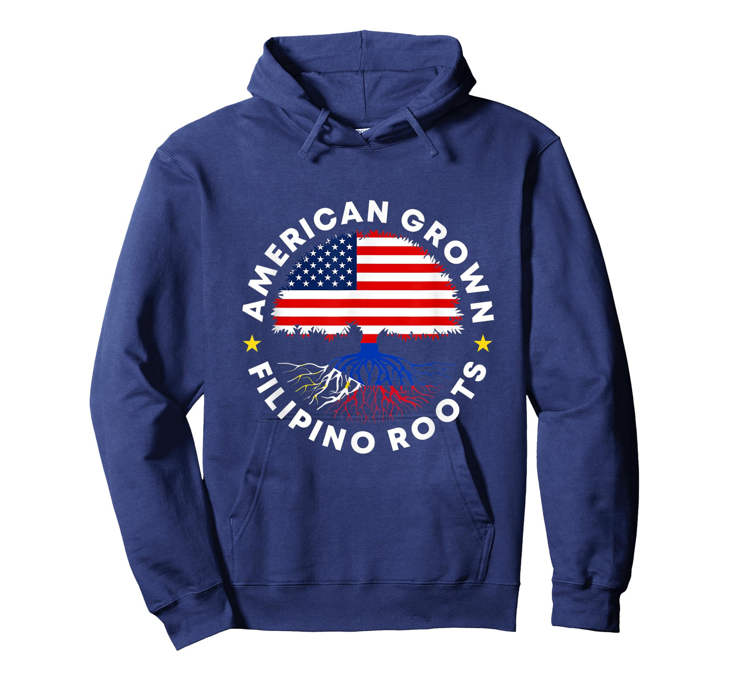 American Grown Filipino Roots Philippine US Flag Tree Pinoy T-Shirt