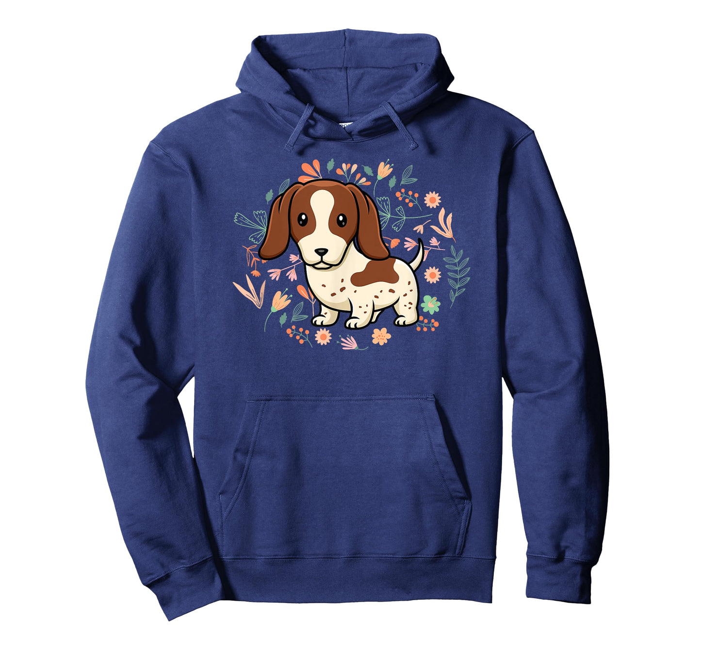 Floral Piebald Dachshund Lover Doxie Mom Dog Mama Lover Men Women Kids T-Shirt