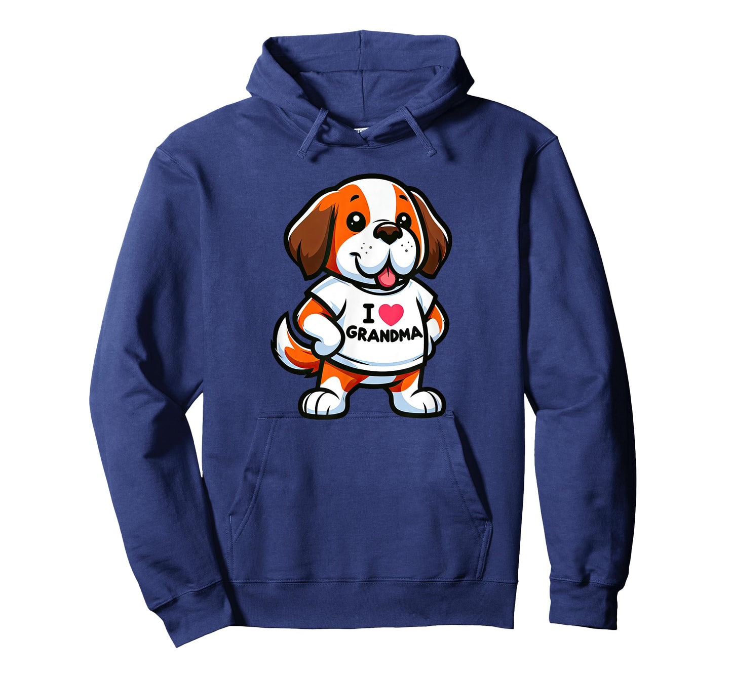 Saint Bernard I Love Grandma Funny Dog Grandmother T-Shirt