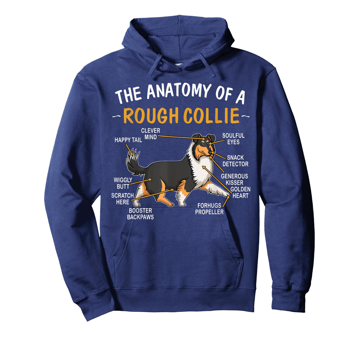 Funny Anatomy Of A Rough Collie For Dog Lovers T-Shirt
