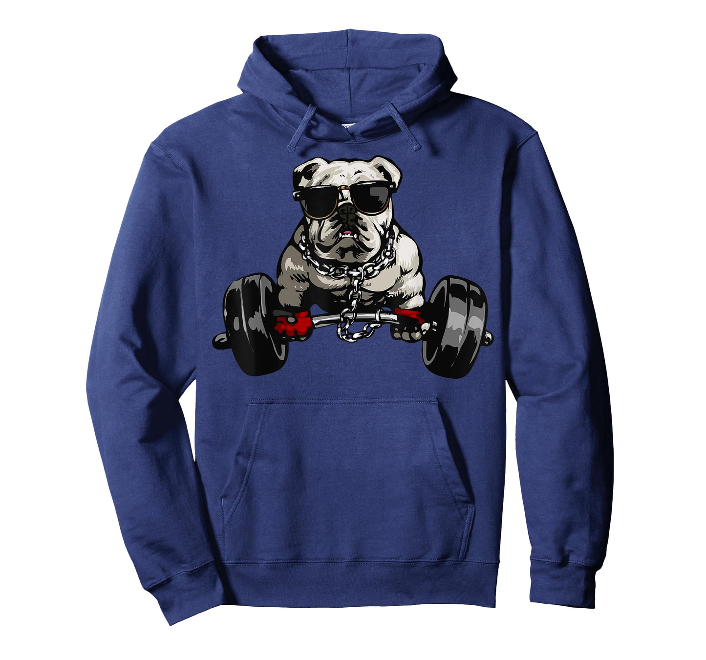 Muscle Bulldog Dog Deadlifting Gym Tee Weightlifting Workout T-Shirt for Men Women