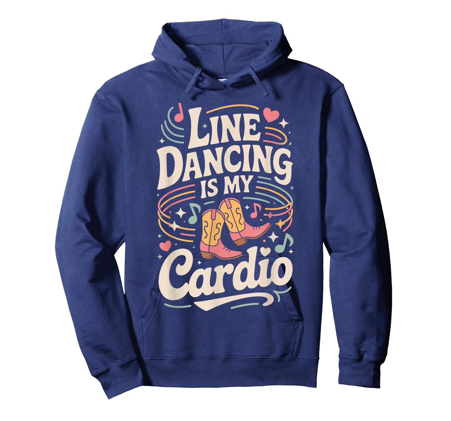 Line Dancing is My Cardio Funny Retro Western Country Music T-Shirt