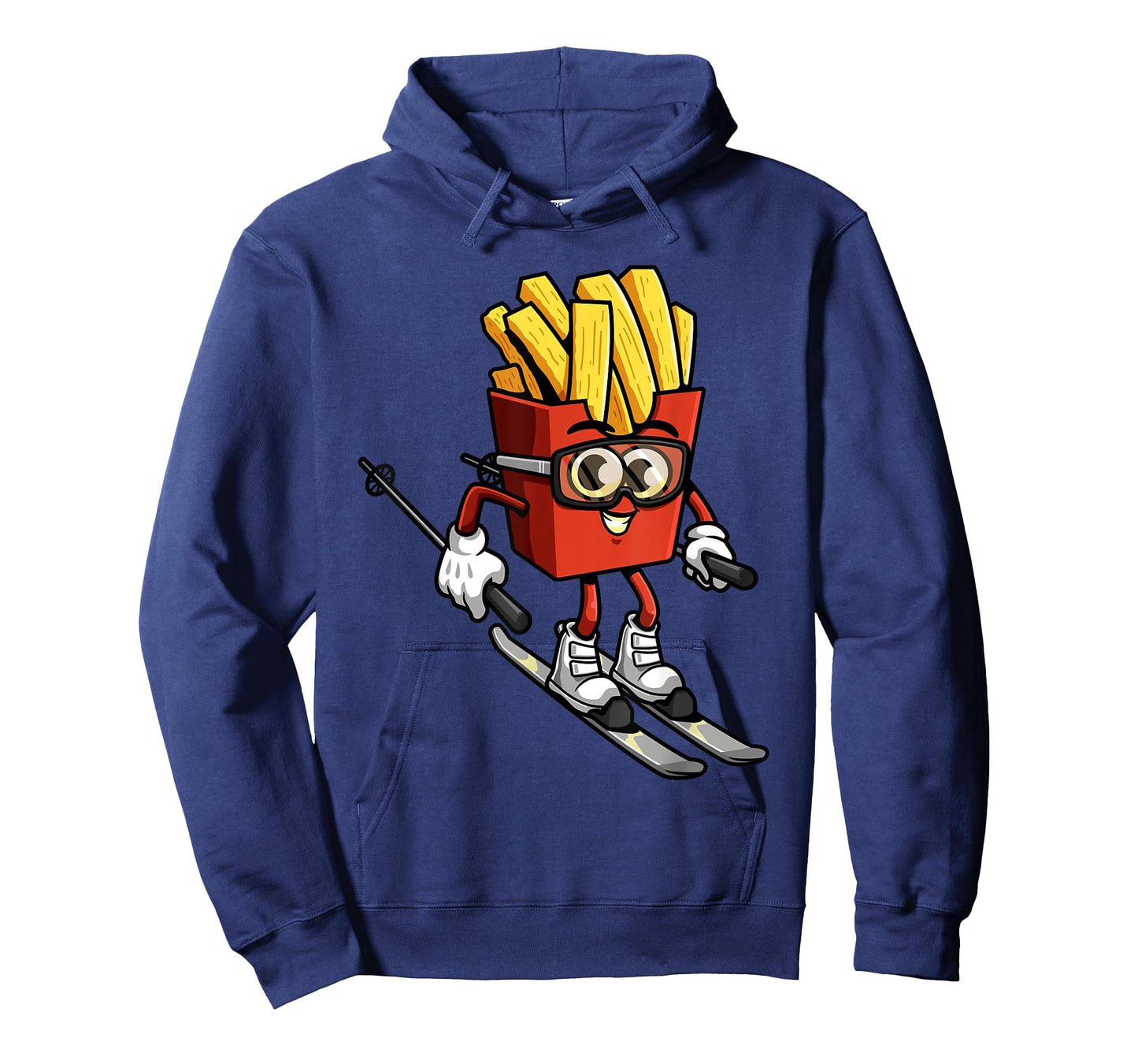 Funny French Fry Ski Potato Fries Skiing Instructor Outfit T-Shirt