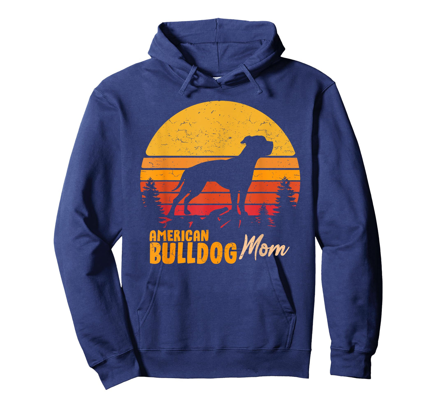 American Bulldog Mom Mom Vintage Retro Dog Woman Tight T-Shirt