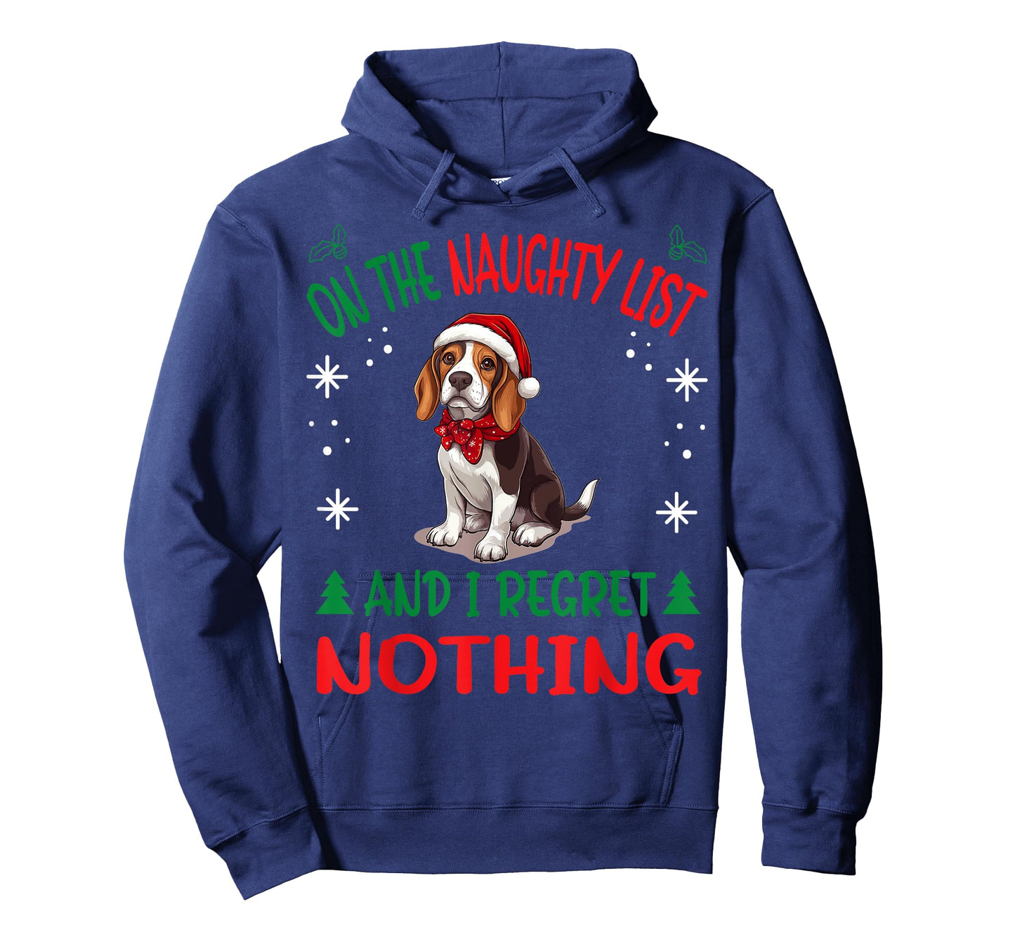 Cute Beagle dog Dog Christmas On The Naughty List and I T-Shirt