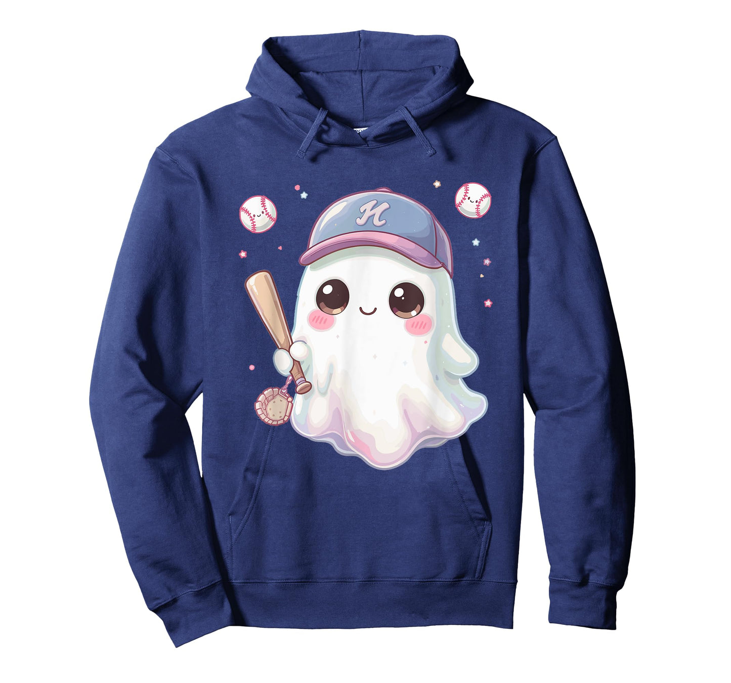 Ice Cream Drip Baseball Cute Spooky Ghost Design for Kids T-Shirt