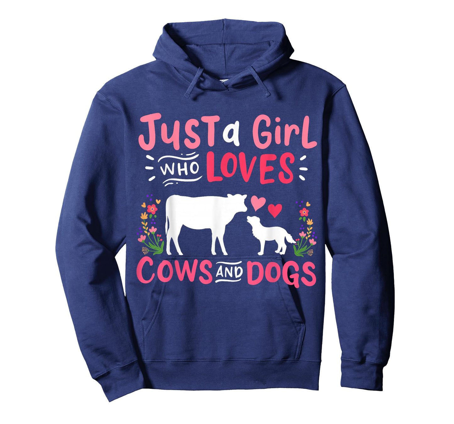 Cow Lover Gift Just a Girl Who Loves Cows and Dogs Farmer T-Shirt