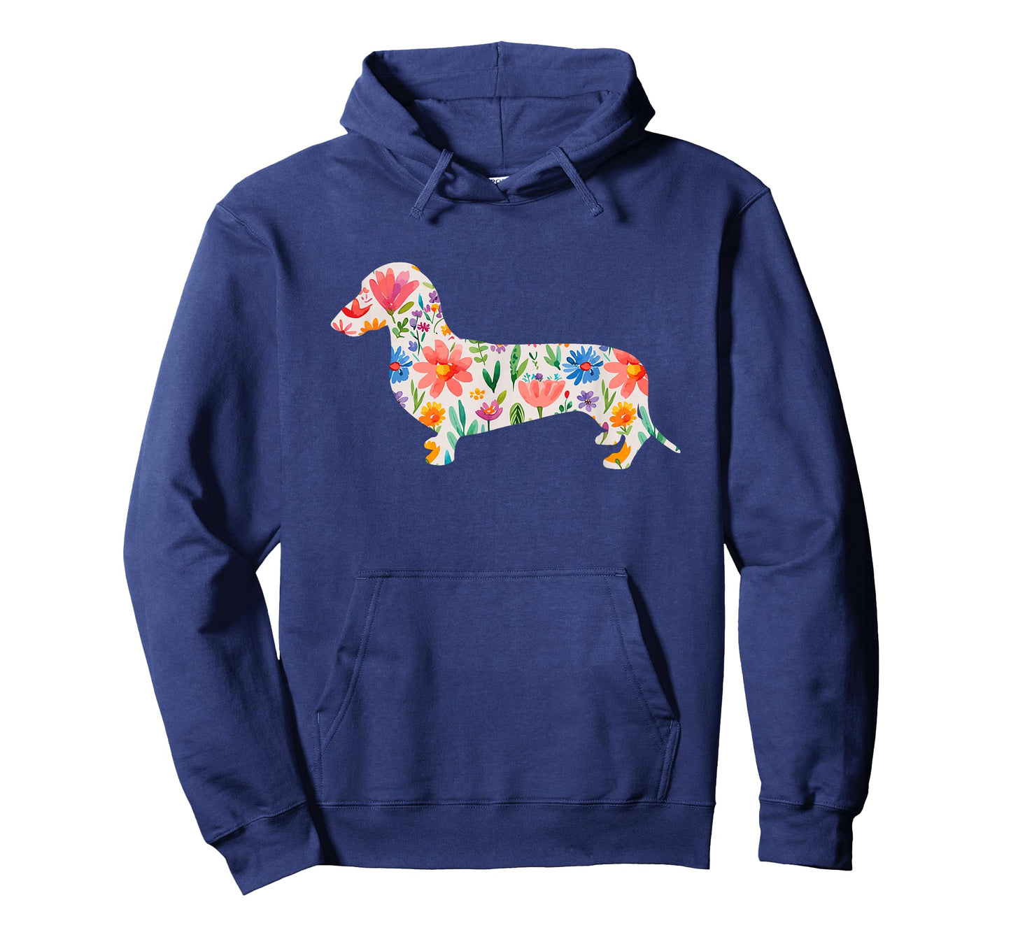 Smooth Dachshund watercolor flowers design T-Shirt