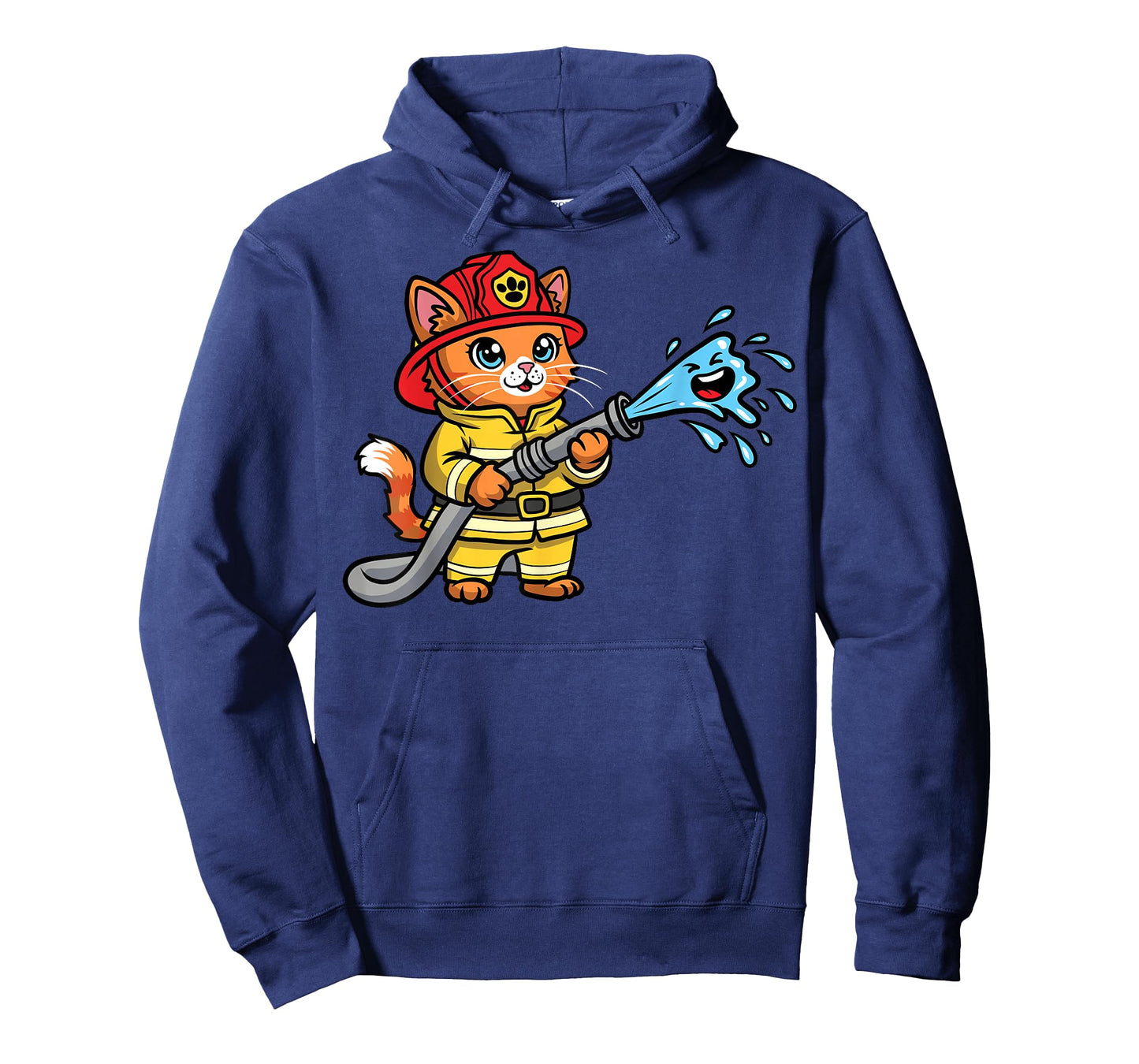 Firefighter Cat Fireman Fire Truck Firemen Fire Rescuer T-Shirt
