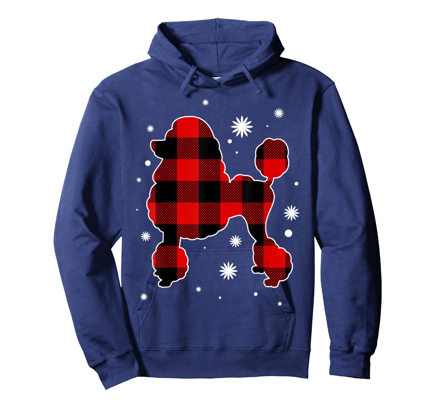 Poodle Christmas Pajama Dog Buffalo Plaid Xmas T-Shirt for Men Women Kids