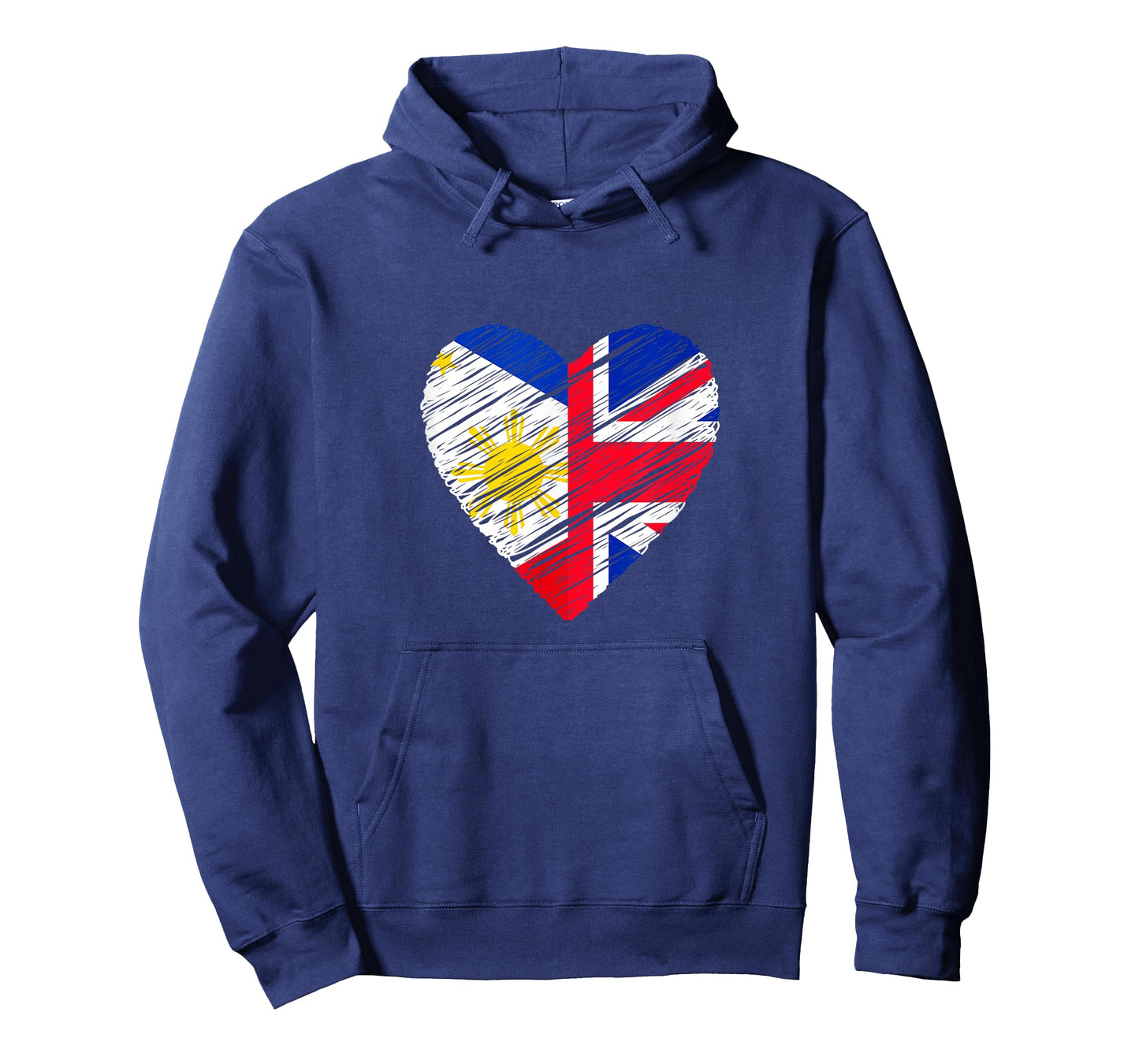 Philippines Great Britain Heart UK Flag Filipino Flag Heart T-Shirt