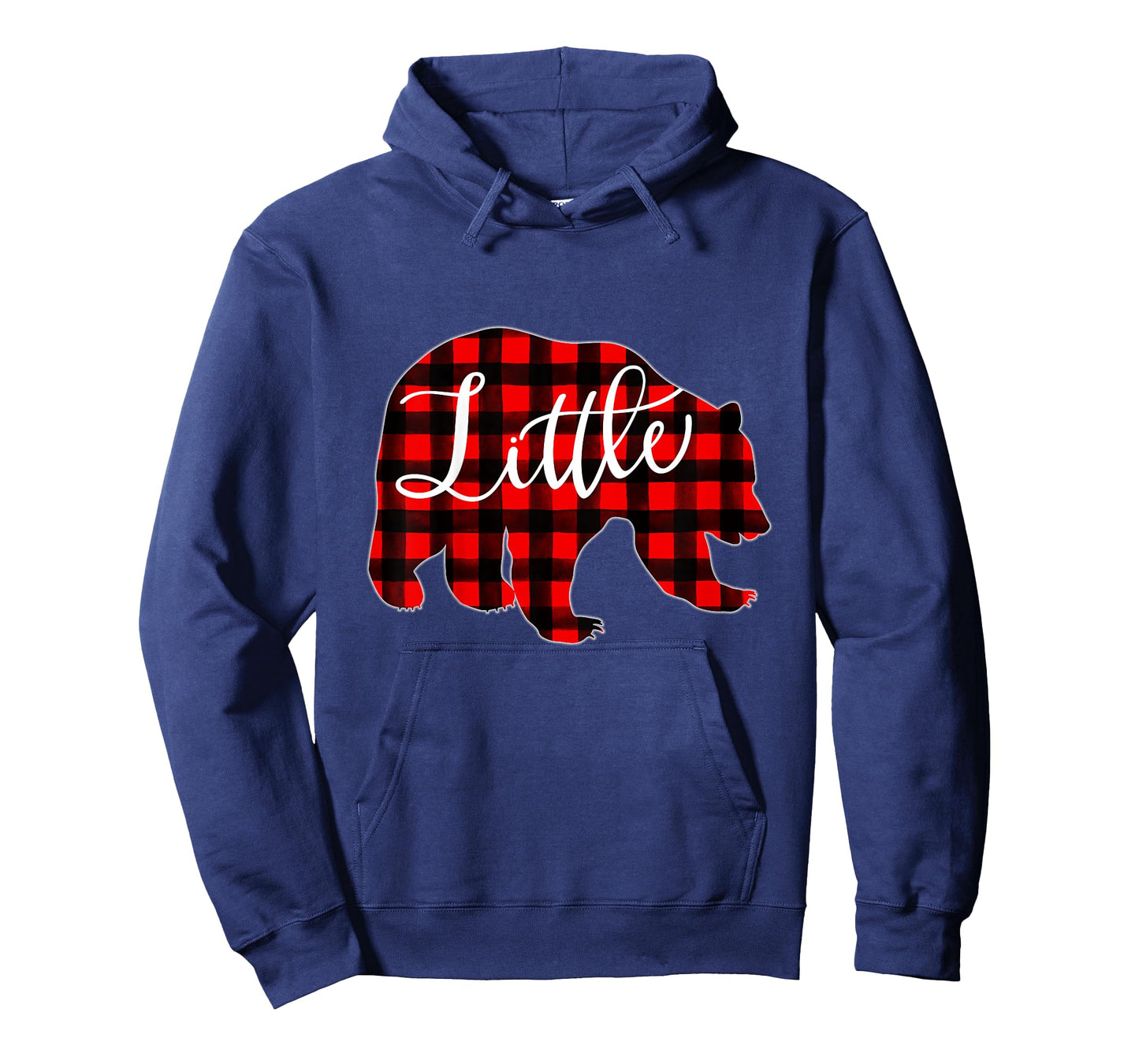 Kids Red Plaid Little Bear Matching Family Christmas Eve Buffalo T-Shirt