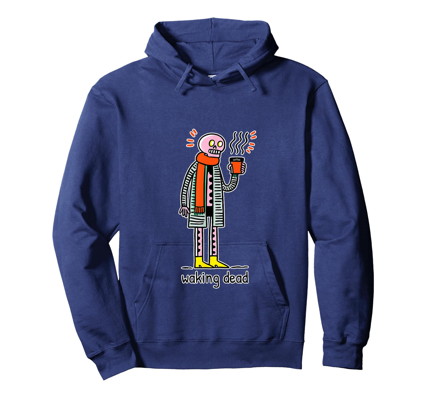 Waking Dead Coffee Skeleton – Funny Morning Zombie T-Shirt