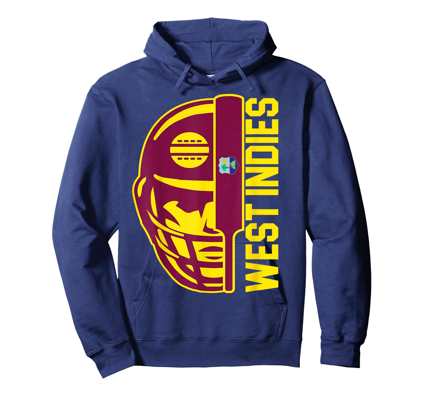 Cricket West Indies Fan Helmet Ball and Bat Design T-Shirt