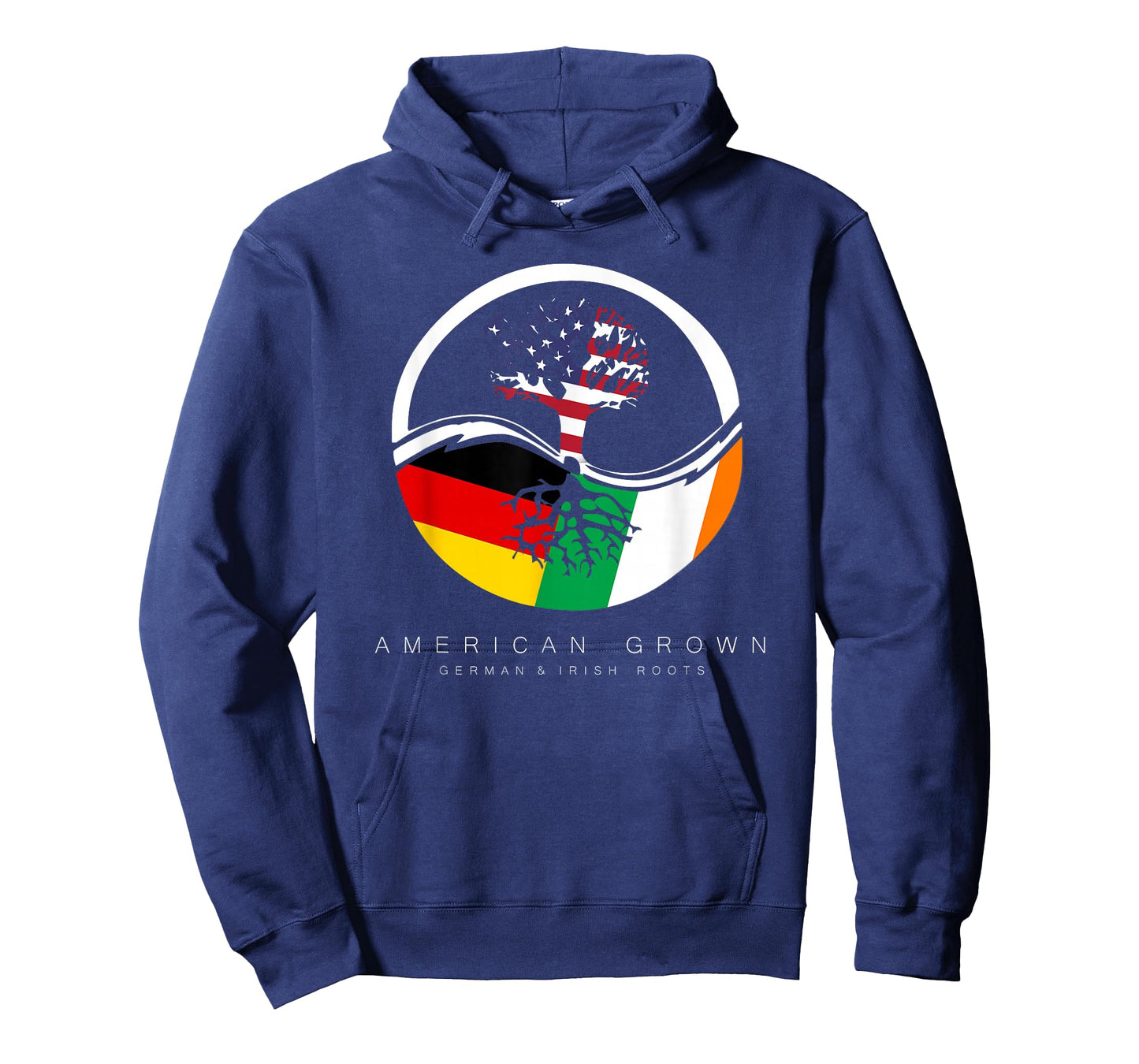 Irish German Roots - American Grown with Flag T-Shirt