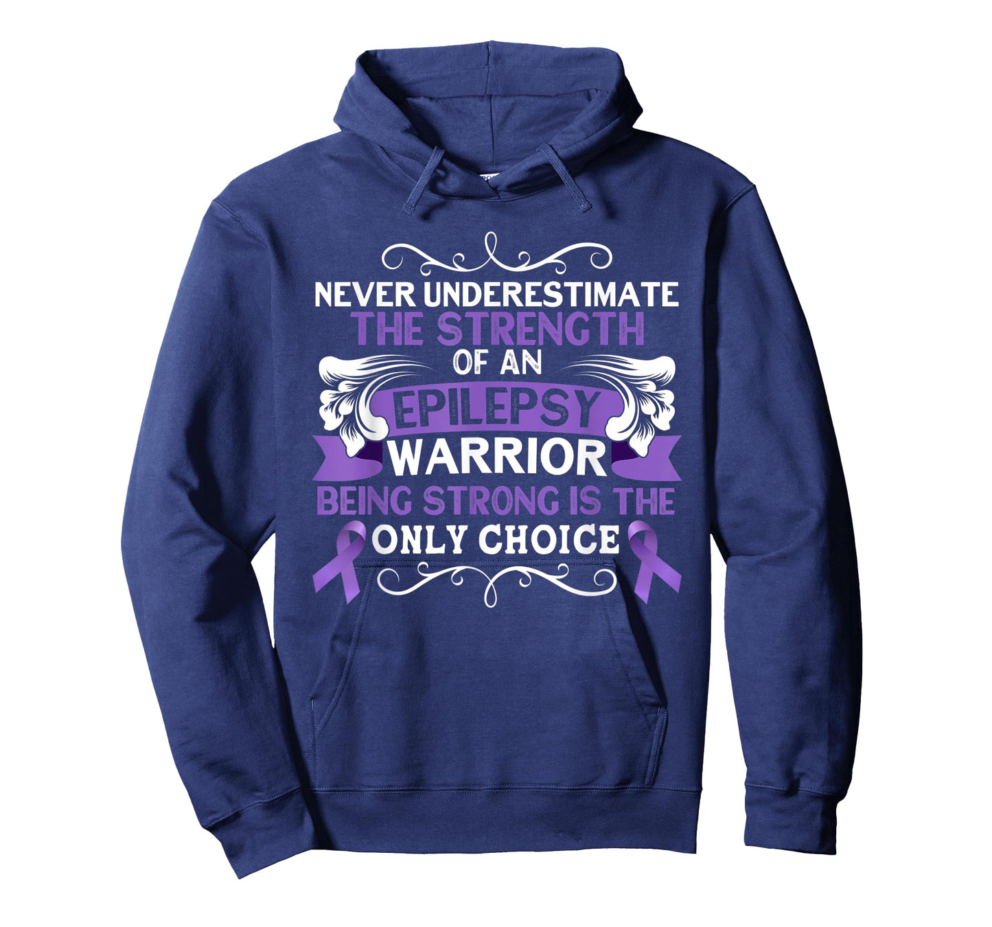 Never Underestimate The Strength of Epilepsy Warrior Purple T-Shirt