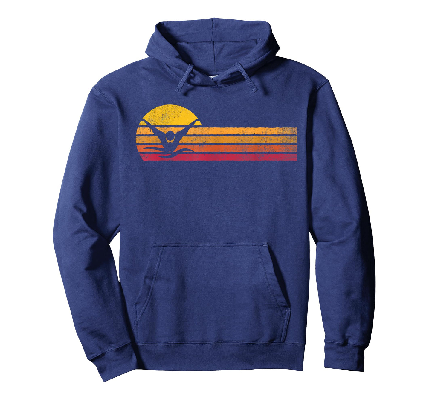 Vintage Style Swimming Silhouette Retro Swimmer 90s Gift T-Shirt