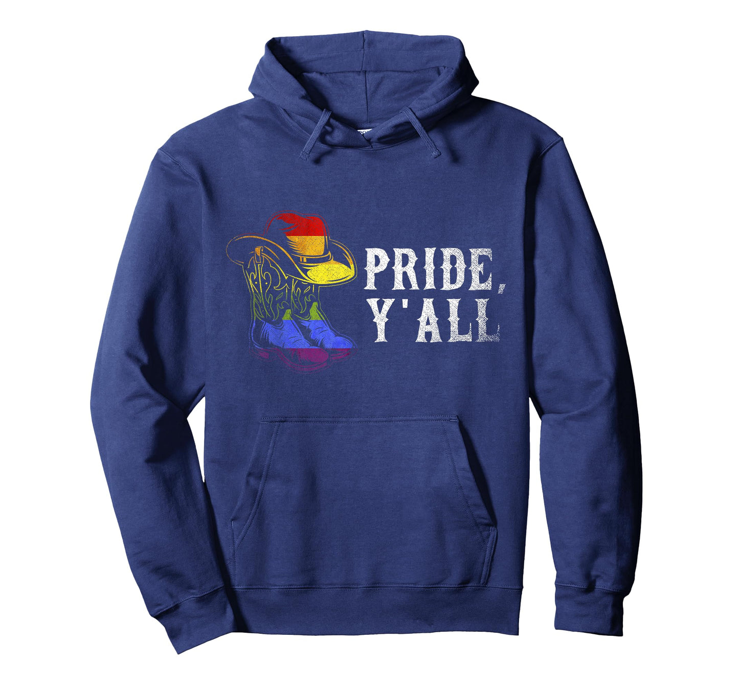 Cowboy Hat LGBT Rainbow Gay Pride Flag Western Cowboy T-Shirt