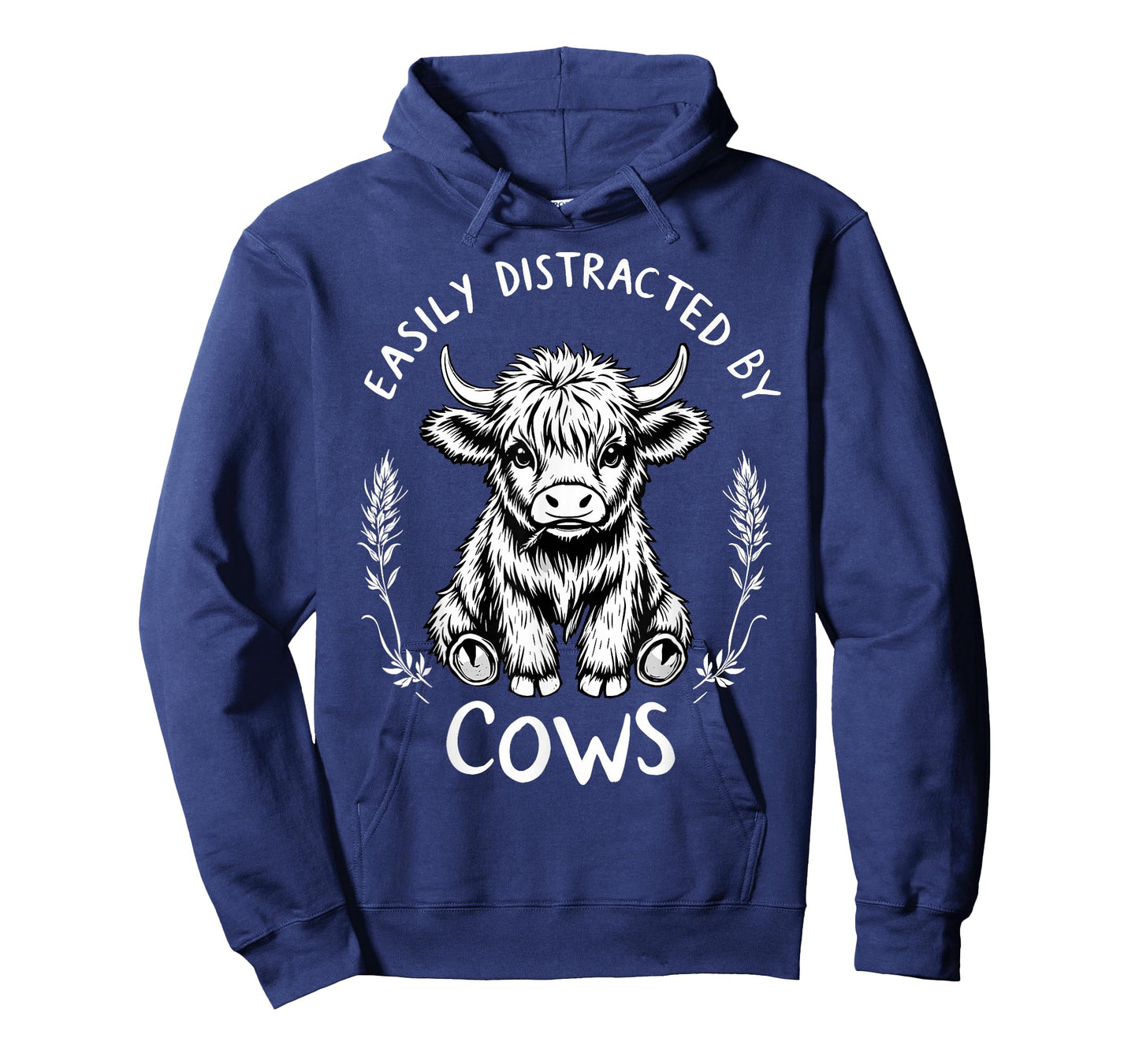 Easily Distracted By Cows Funny Rancher Cow Farmer Cattle T-Shirt