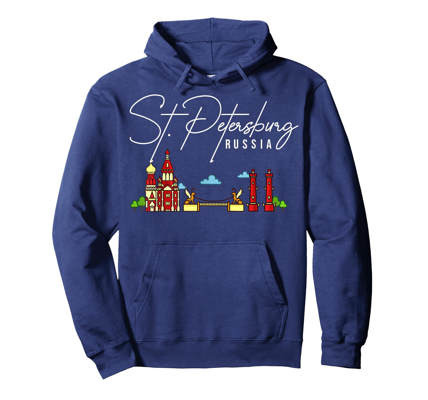 St. Petersburg Russia City Skyline Map Travel T-Shirt