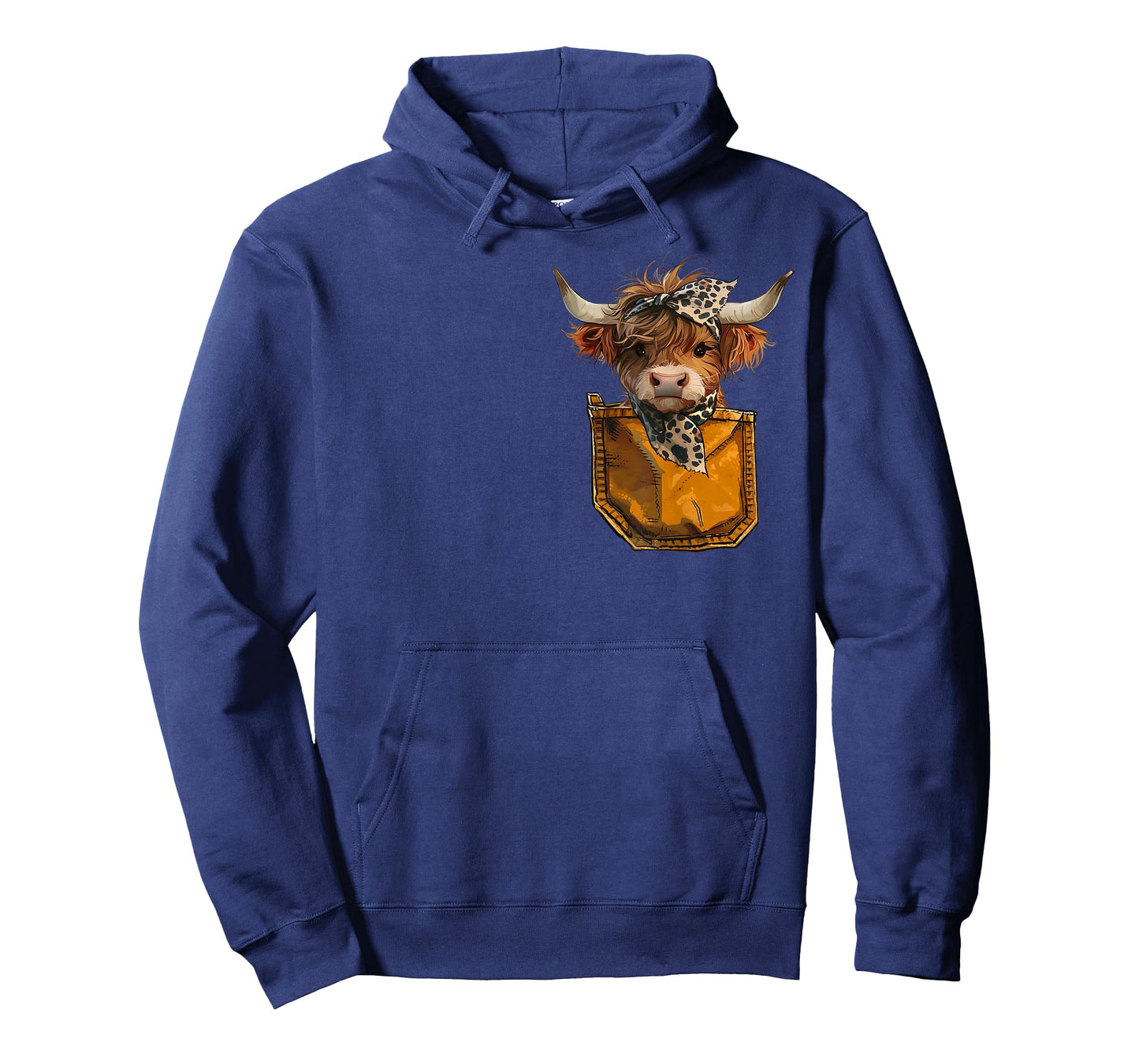 Cute Scottish Highland Pocket Cow T-Shirt
