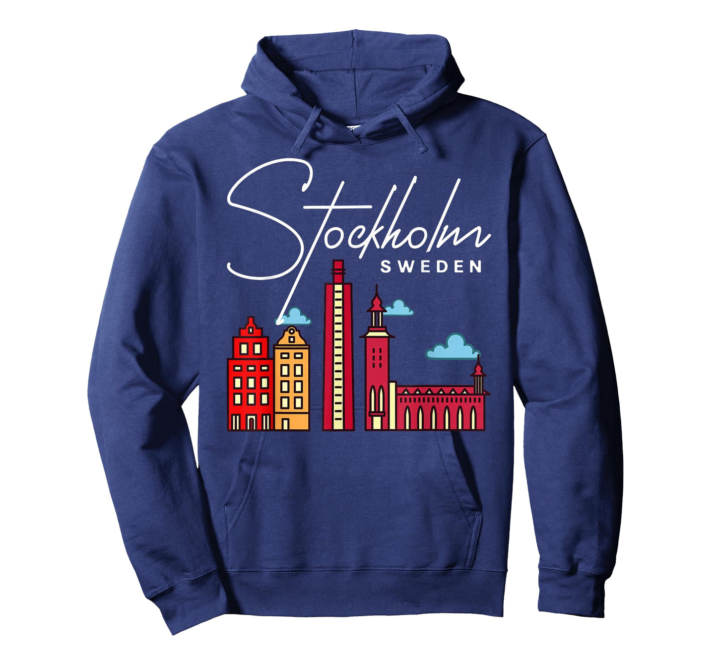 Stockholm Sweden City Skyline Map Travel T-Shirt