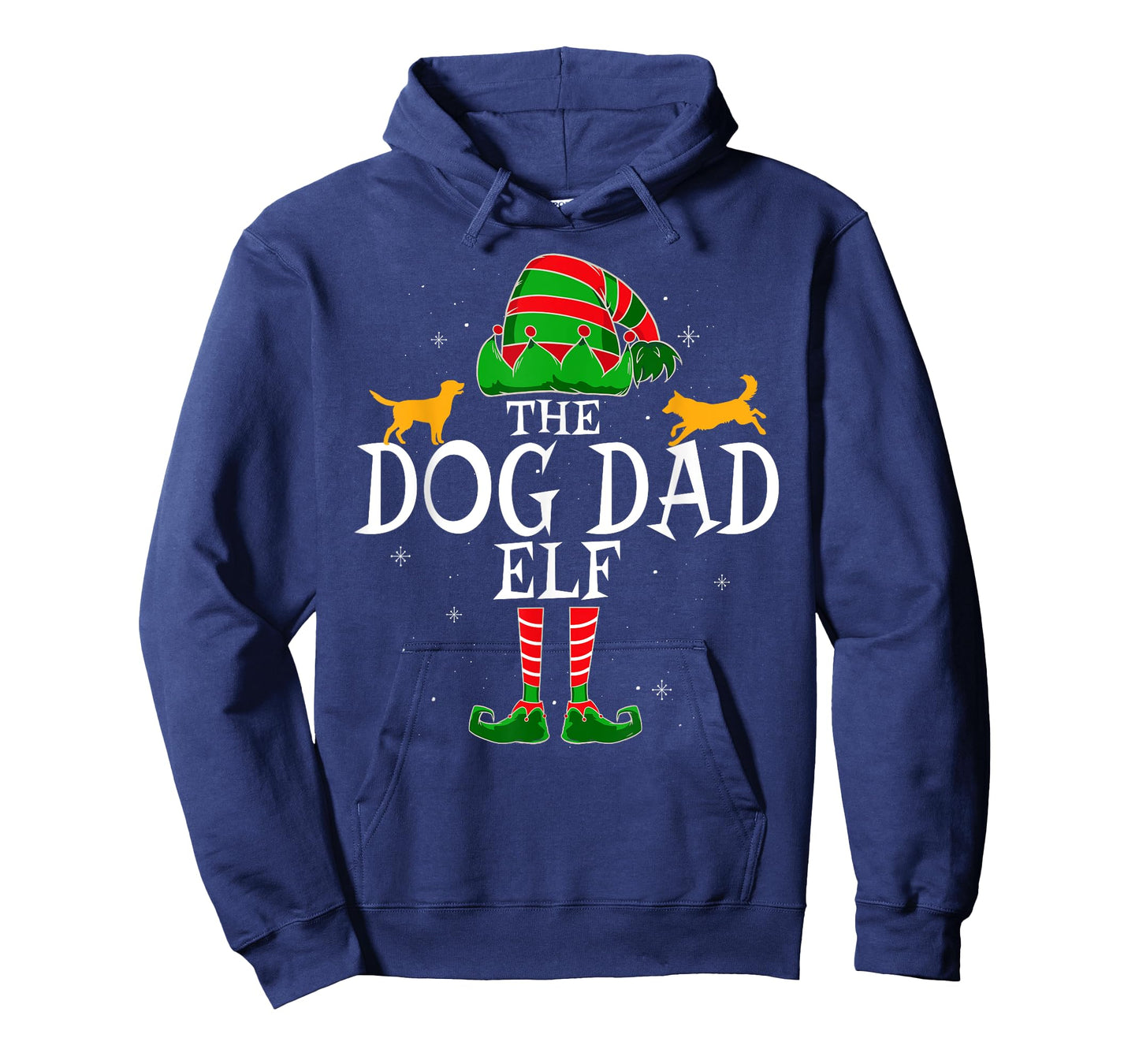 Dog Dad Elf Group Matching Family Christmas Daddy Funny T-Shirt for Men