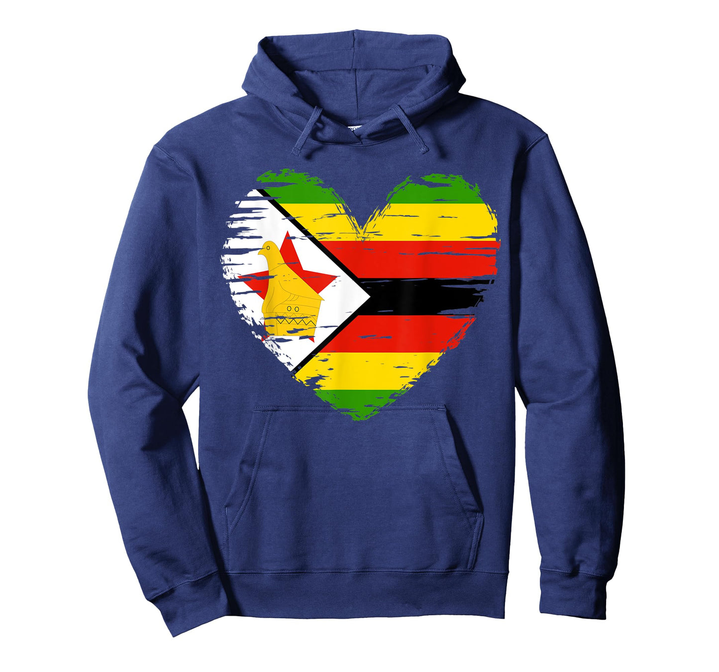 Zimbabwe Outfit - Zimbabwe Heart Flag - I love Zimbabwe T-Shirt