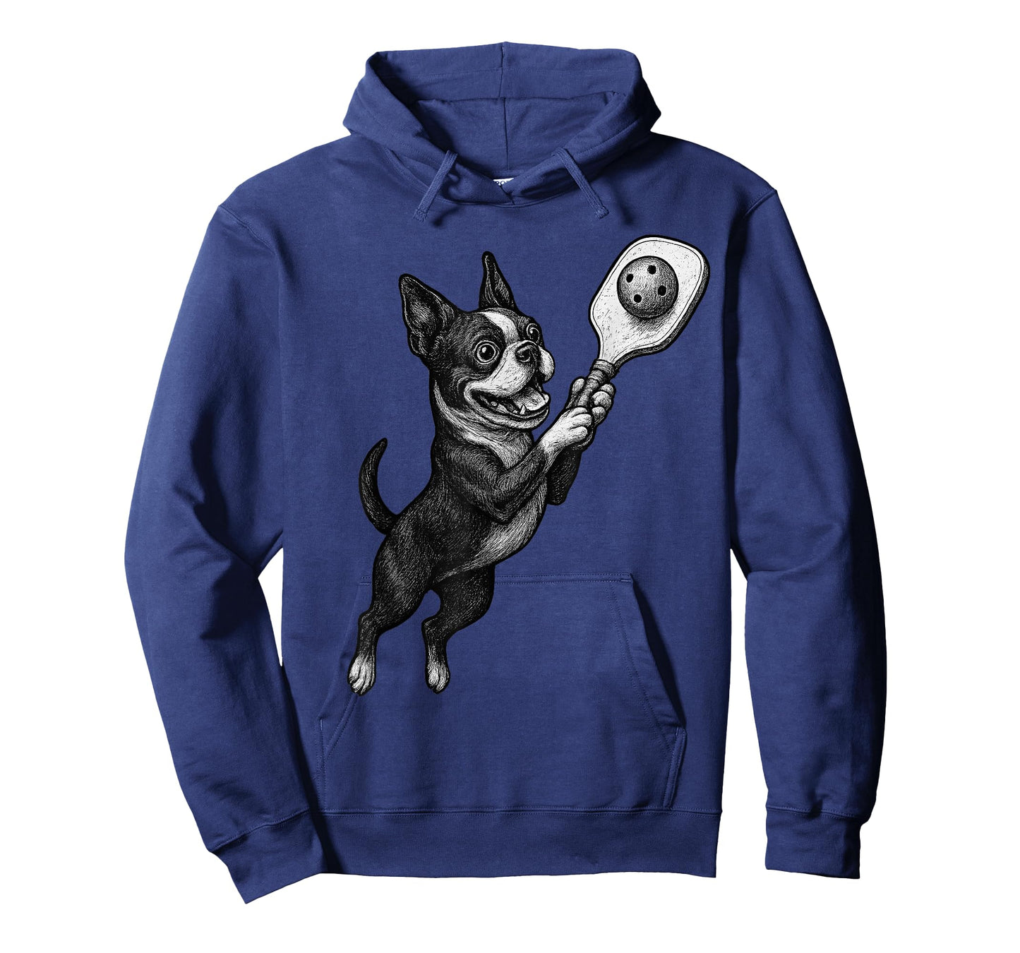 Boston Terrier Playing Pickleball Sports Dog Lover T-Shirt for Men Women Kids