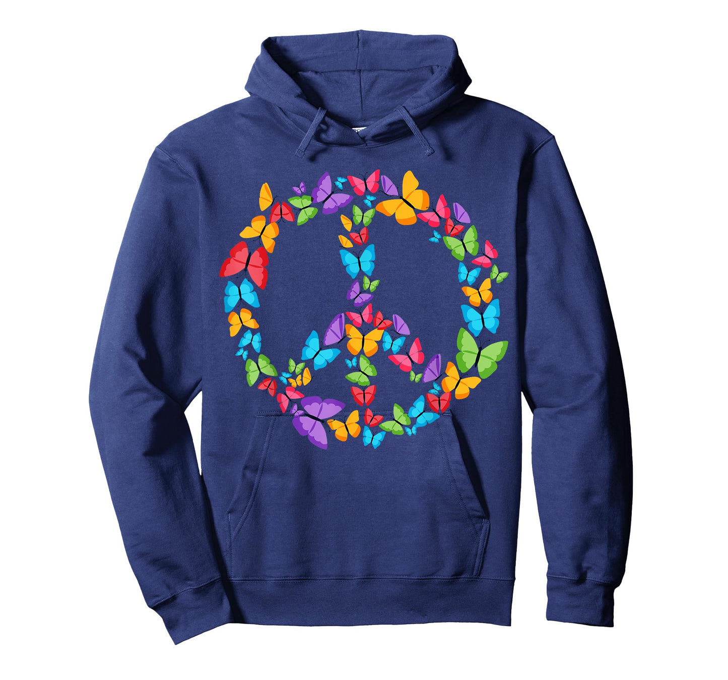 Retro Peace Love | Love 60's 70's Hippie Butterflies T-Shirt