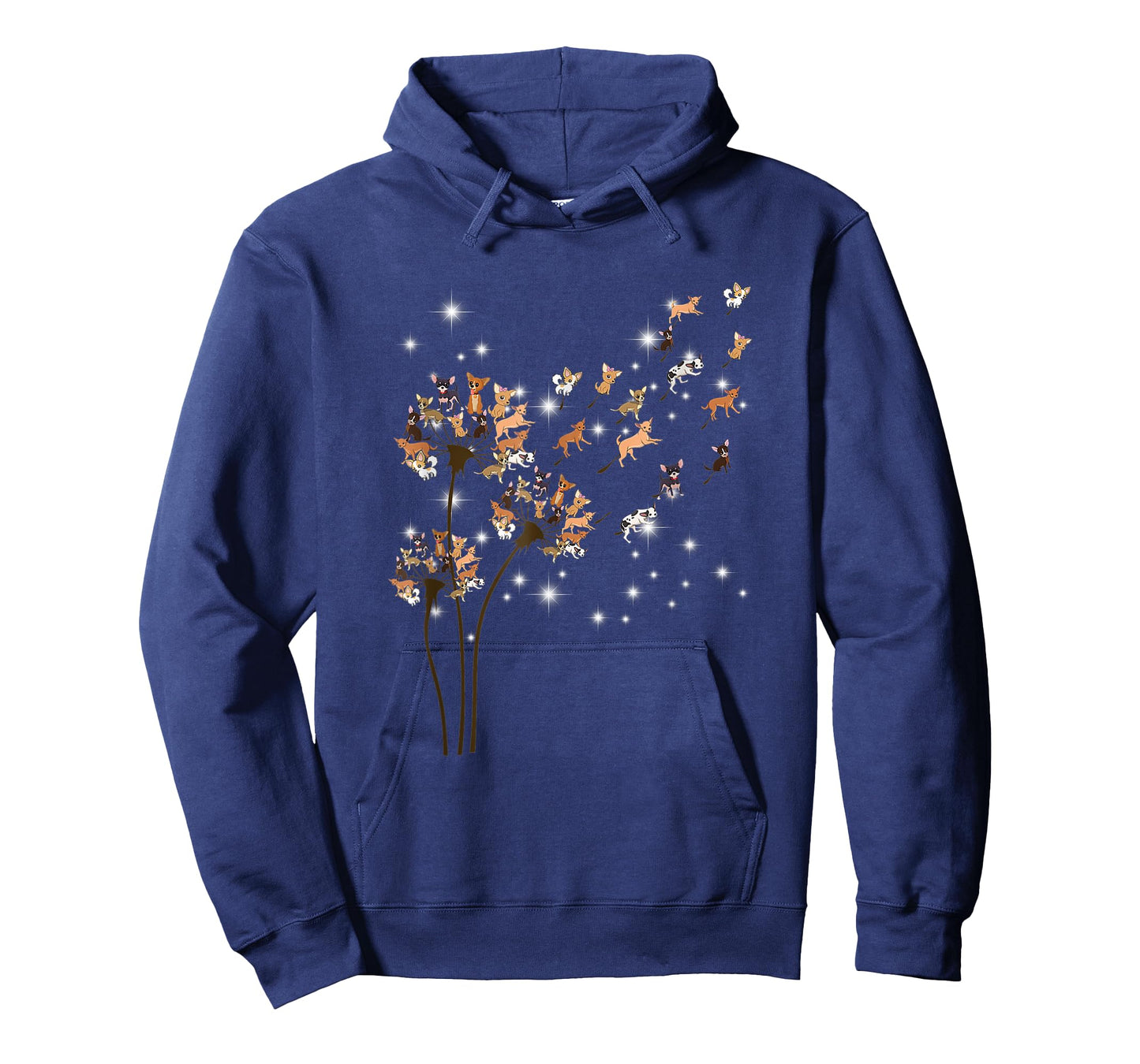 Chihuahua Flower Fly Dandelion Chihuahua Funny Dog Lover T-Shirt