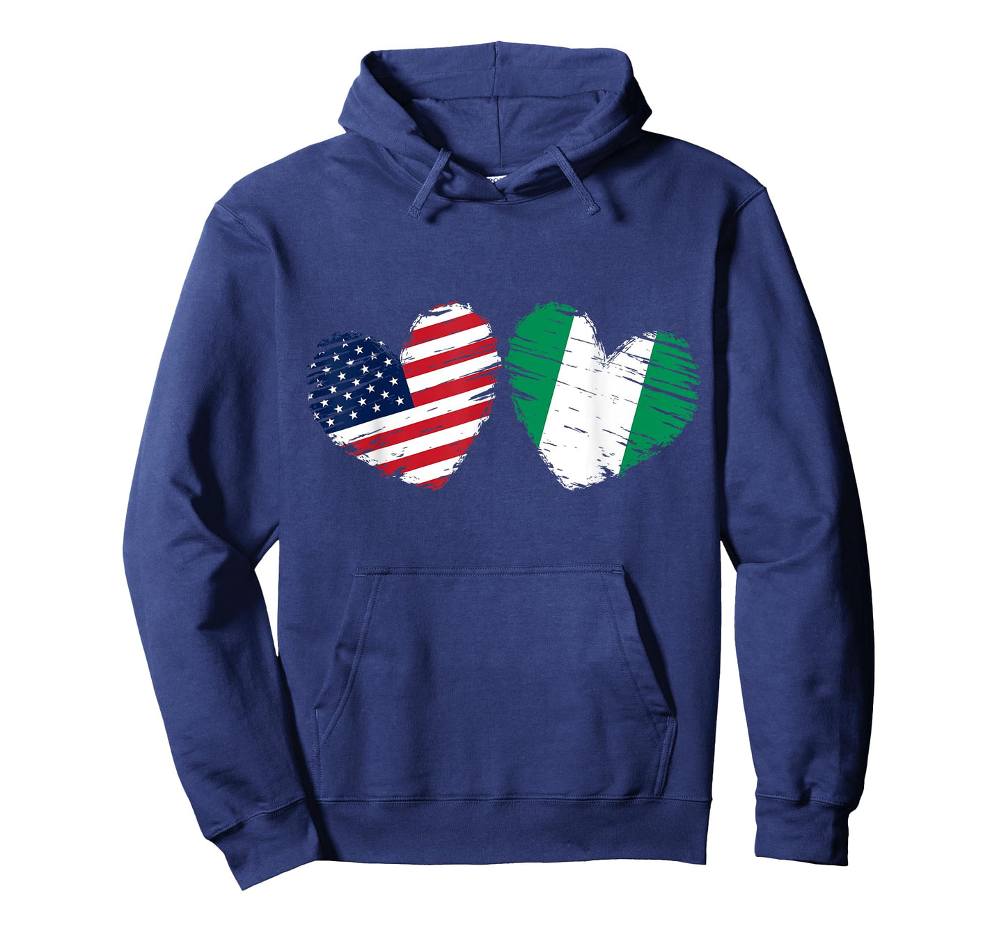 USA Nigeria Flag Heart Valentines Day Nigerian American T-Shirt