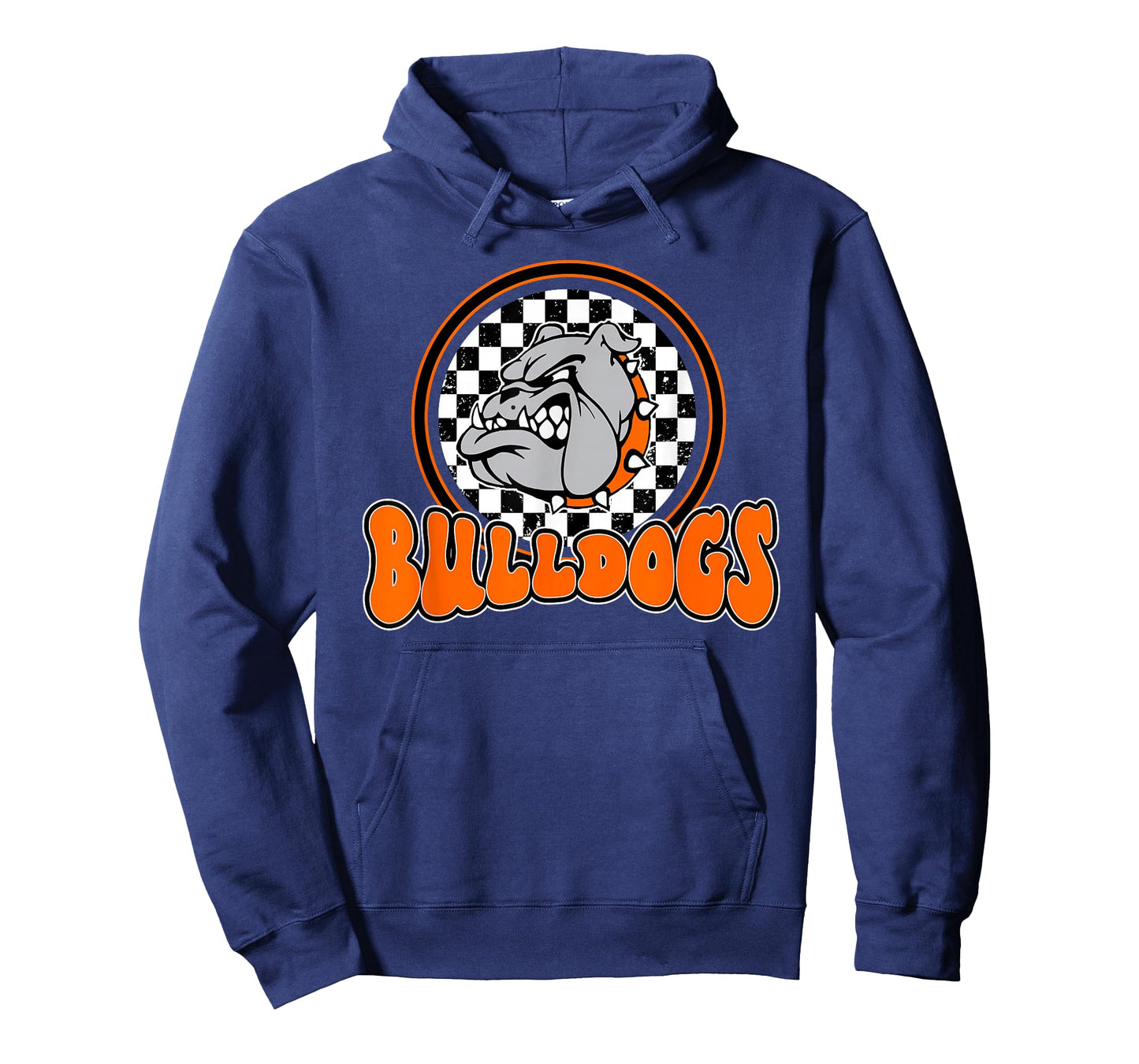 Bulldogs School Spirit Orange Black Retro T-Shirt