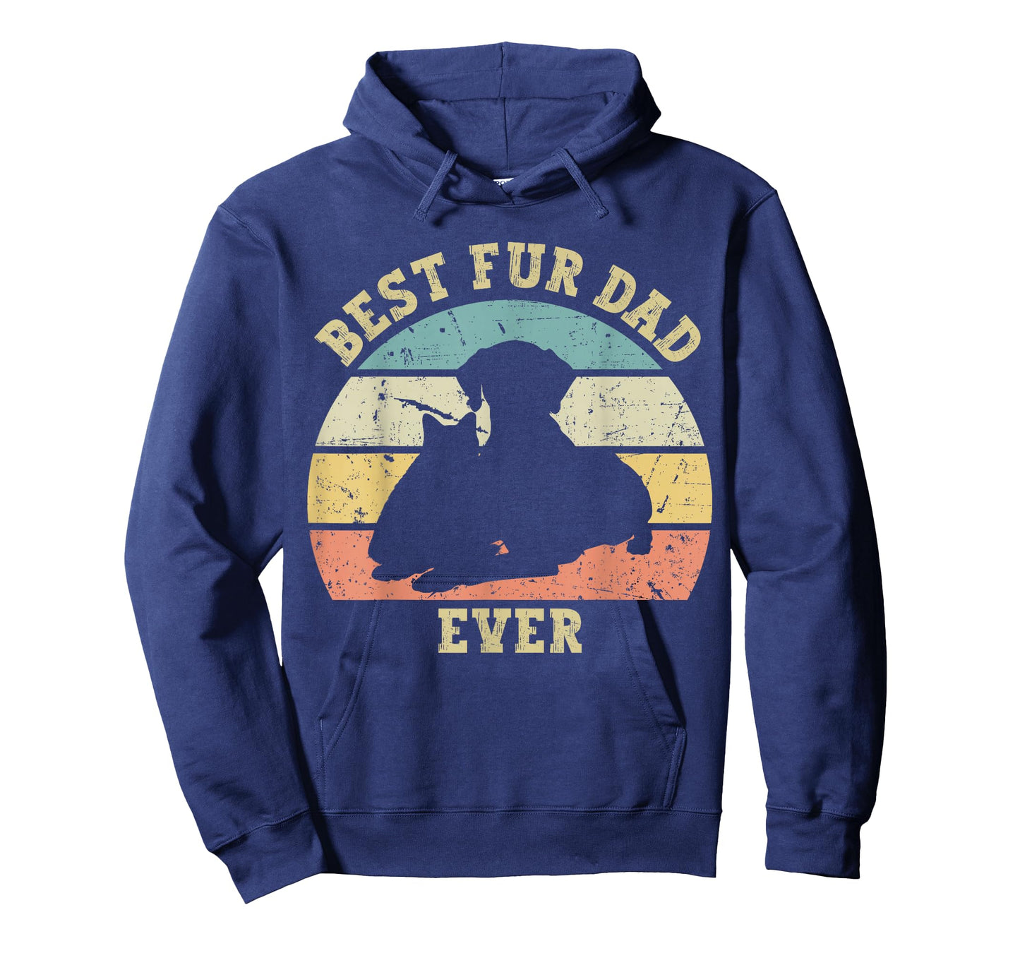 Mens Funny Best Fur Dad Ever Vintage Retro Dog Cat Owner T-Shirt