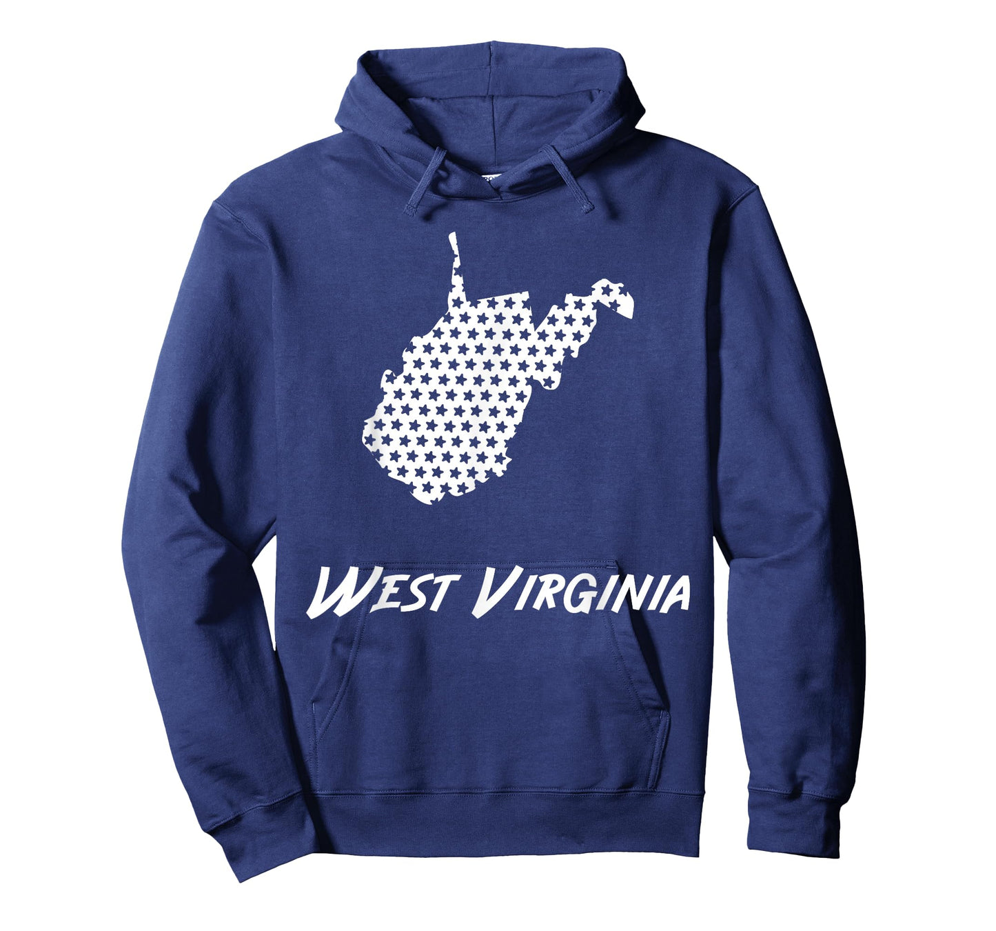 West Virginia USA State Outline Stars Vintage Retro Design T-Shirt