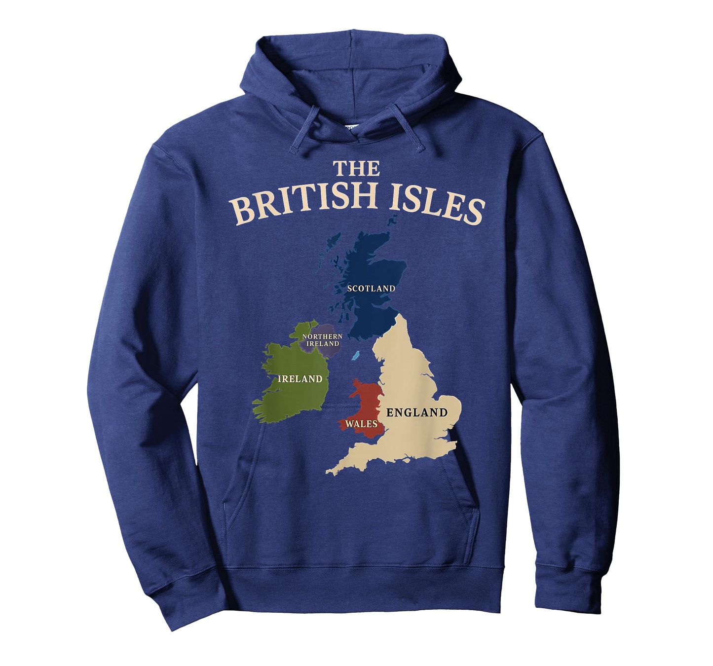 British Isles Sea Ireland Scotland Wales England Map Coins T-Shirt