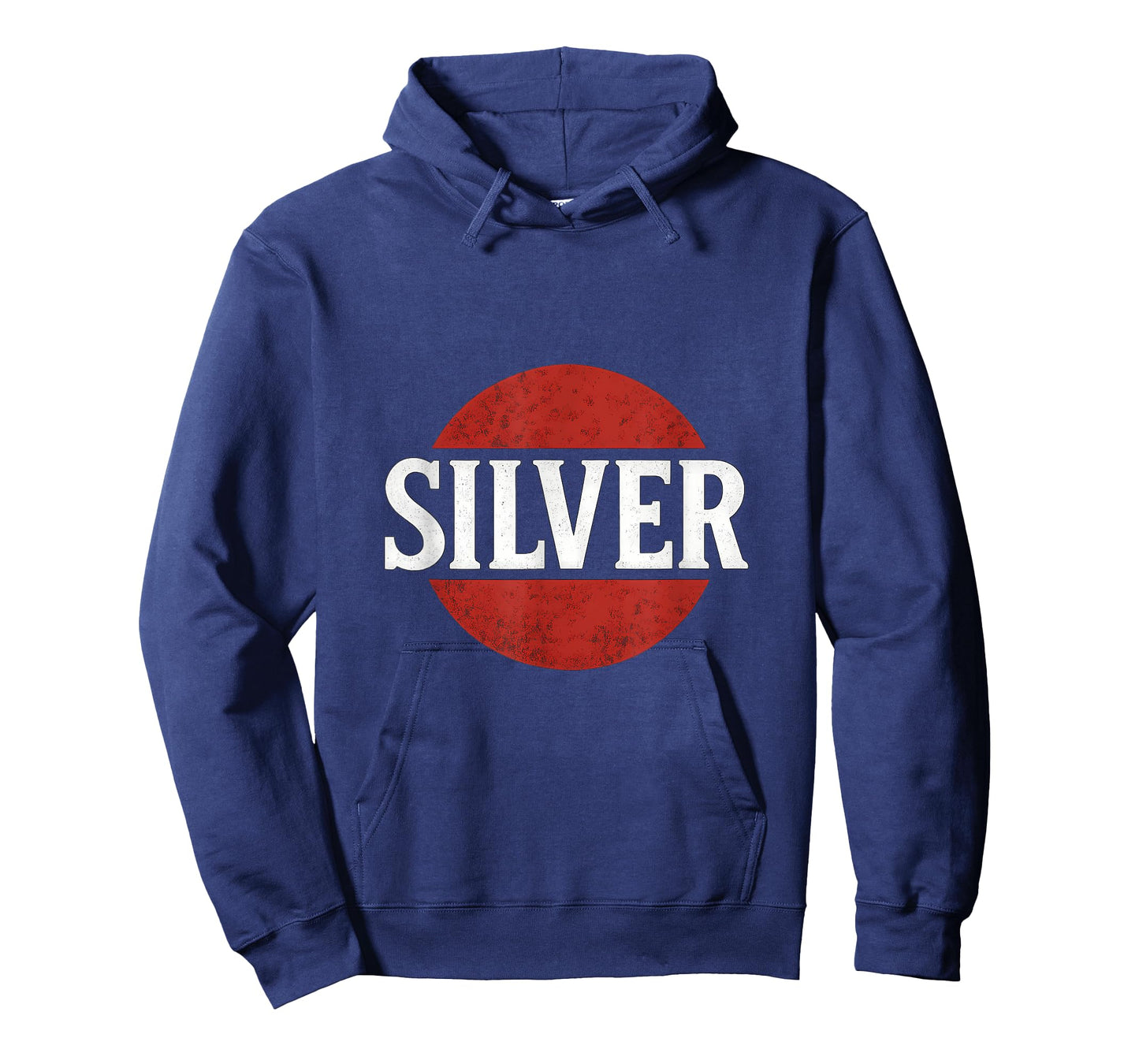 Red Silver White Typography Graphic Design T-Shirt