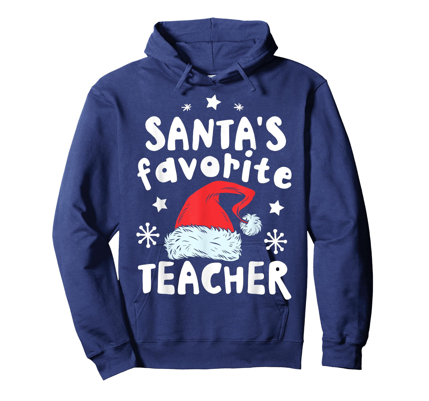 Santa's Favorite Teacher Christmas Women Men Santa Hat Xmas T-Shirt