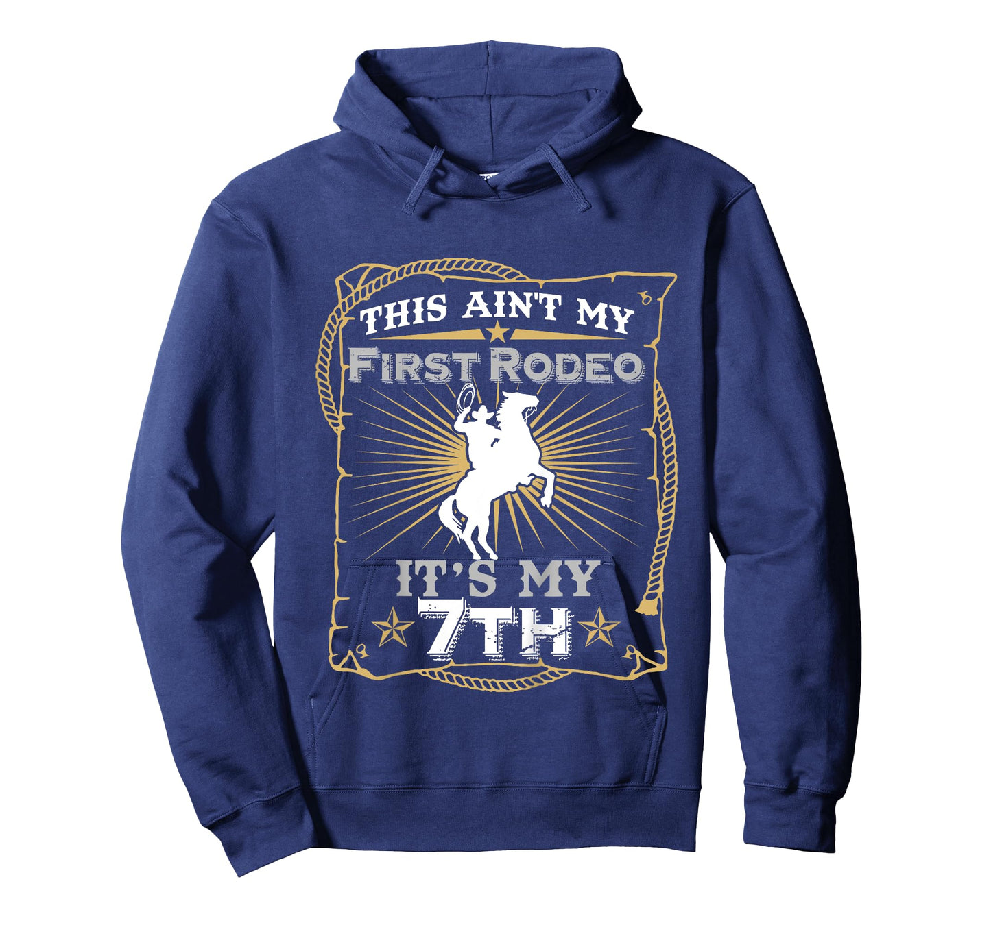 Funny Ain't My First Rodeo 7th Birthday T-Shirt For Kids T-Shirt
